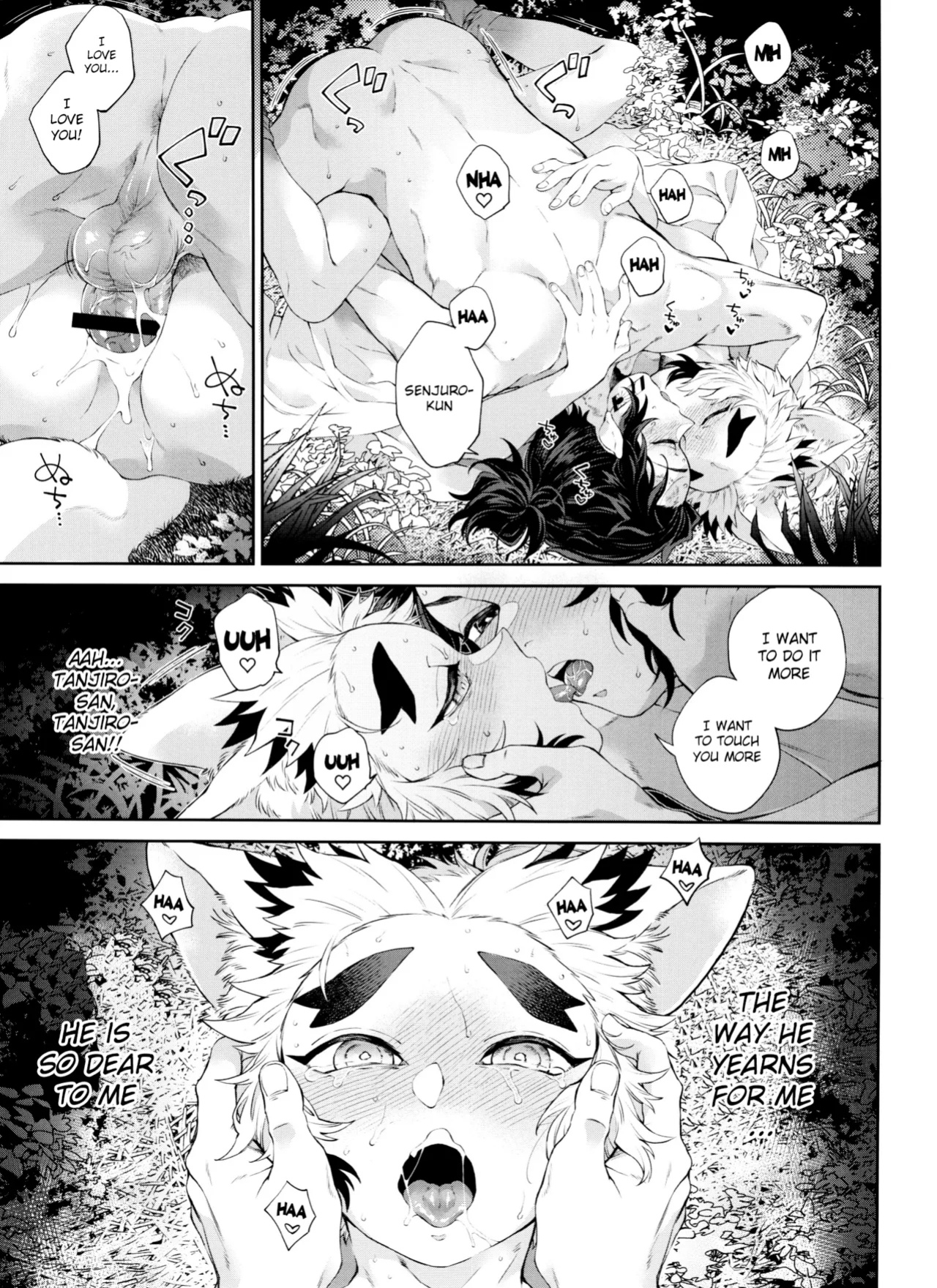 (Tanjoubi ni wa 1000 no Hanataba Hoshi ni Negai o. 2022) [Mekao (Den Meka)] Kitsune Musubi Ni | Tying the Knot with a Fox 2 (Kimetsu no Yaiba) {Chin²}