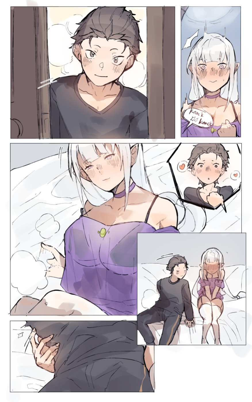 [Angel] Subaru x Emilia and Rem New Year 2025 (Re:Zero kara Hajimeru Isekai Seikatsu)