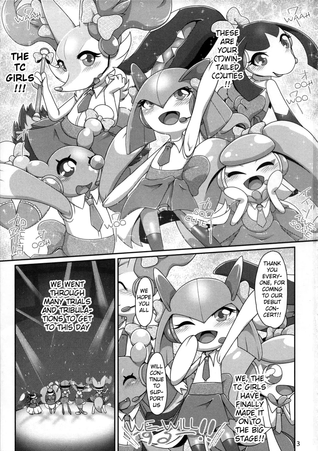 (Kemoket 7) [Harugumo. (Negoya)] TC Girls Makura Hajimemashita | TC Girls Begins their Nightlife (Pokémon) [Benjiboyo]