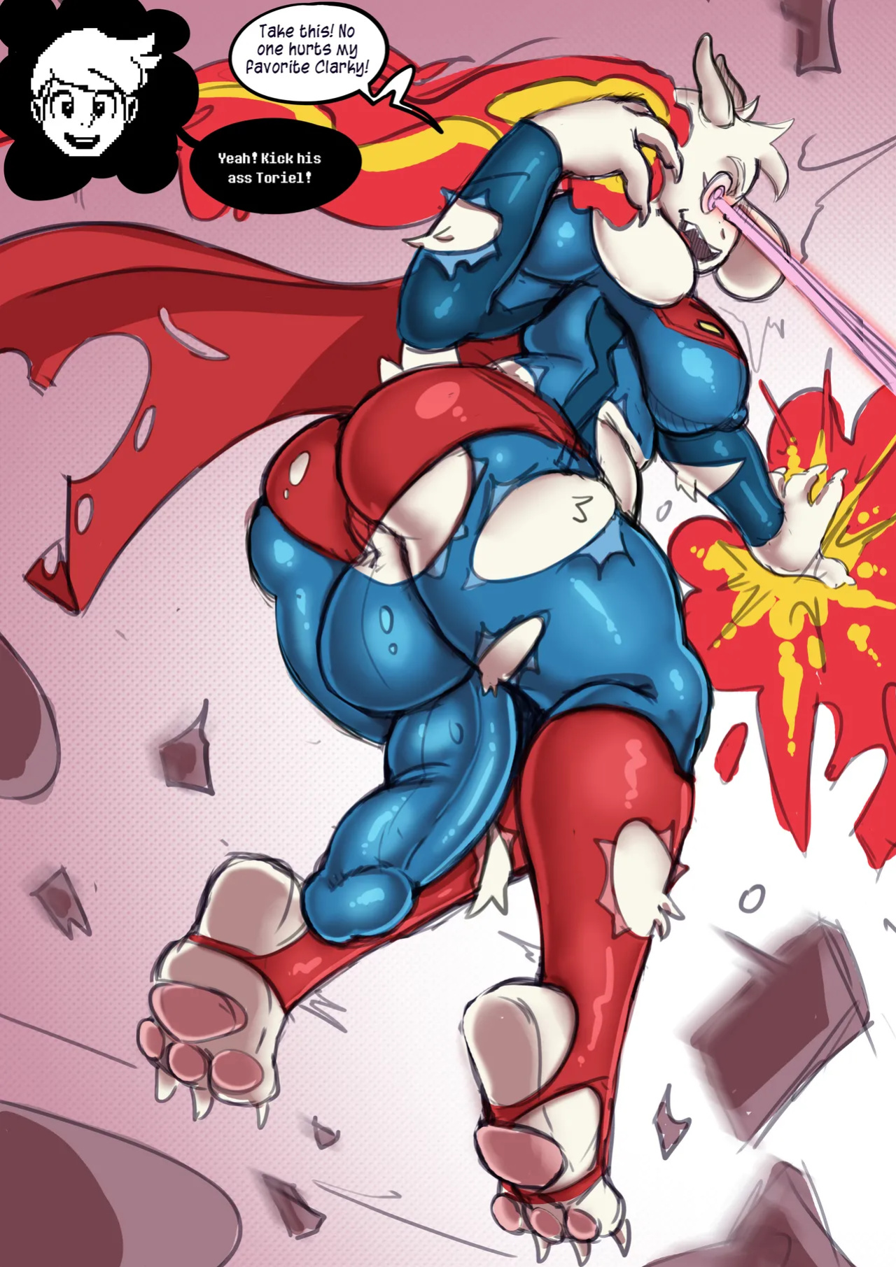 Superman's Adventures with Toriel by Izzybsides