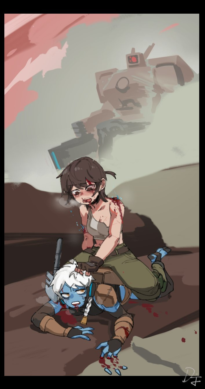 (Dif漫 | DifmanM) Fire Warrior X Catachan Jungle Fighter (Warhammer 40K)