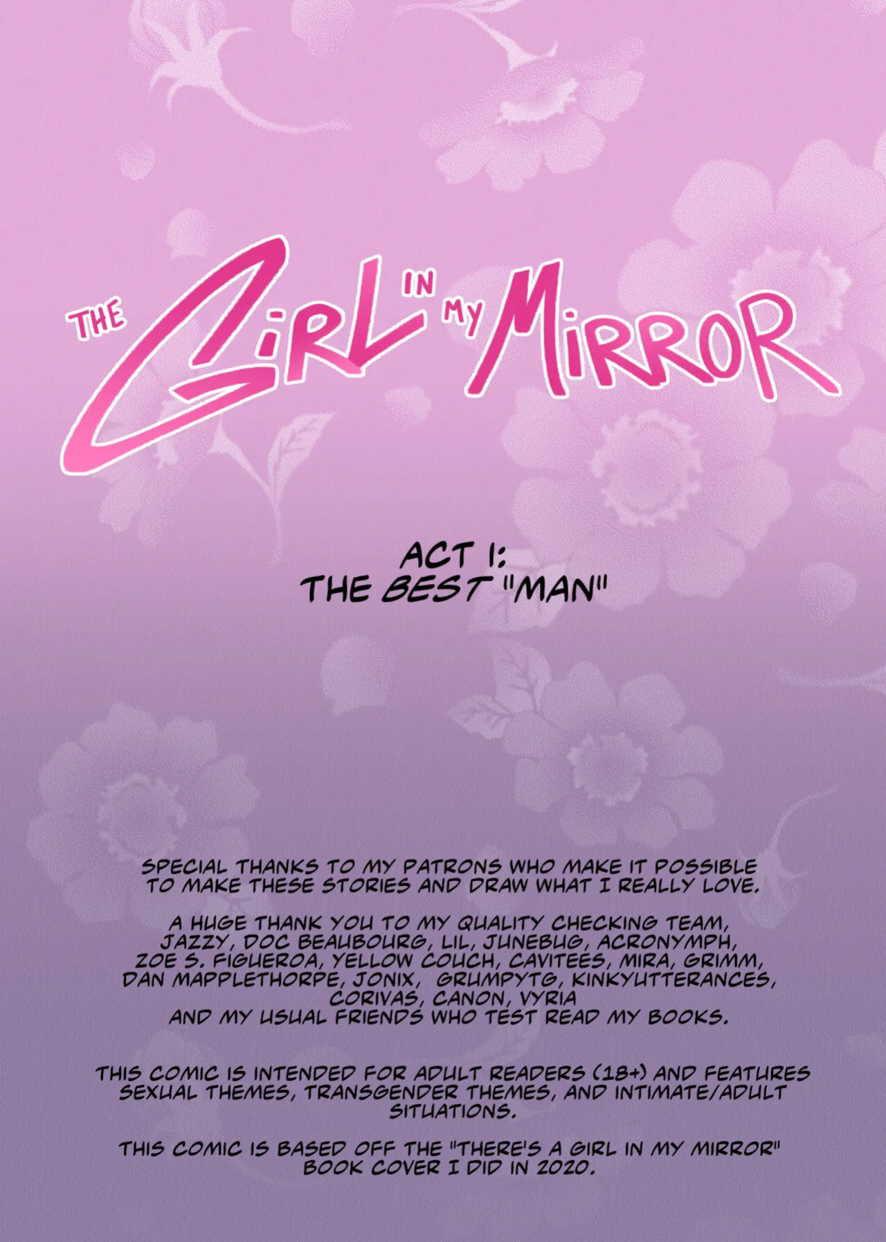 The Girl in My Mirror (updating weekly) [NotZackforwork]
