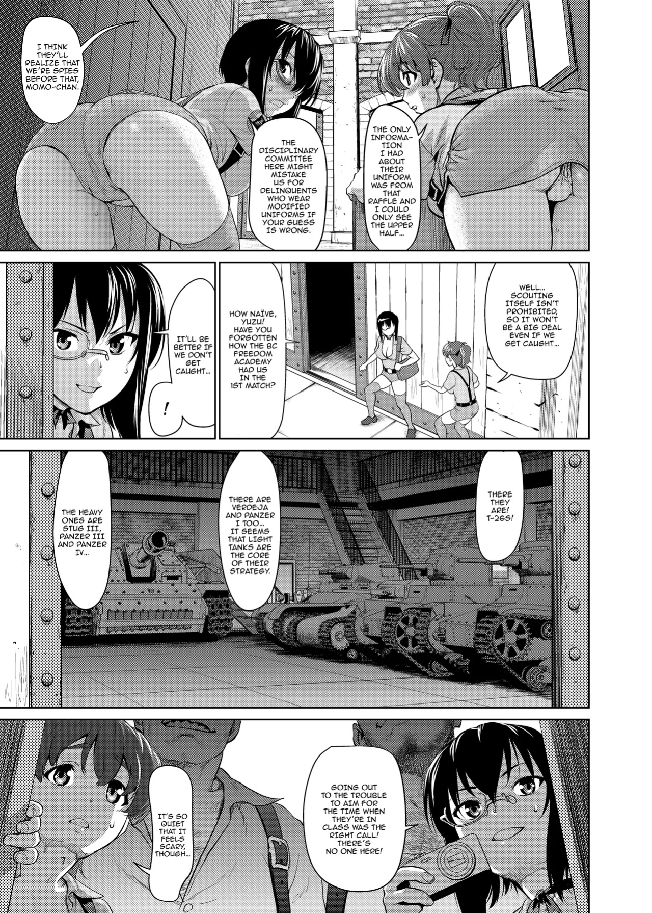 [Saidamin (Saida Kazuaki)] Kawashima Momo to Koyama Yuzu no Sennyuu! Seishidan-kou Daisakusen / Kawashima Momo's and Koyama Yuzu's Great Blue Division High School Infiltration Plan!(Girls und Panzer)