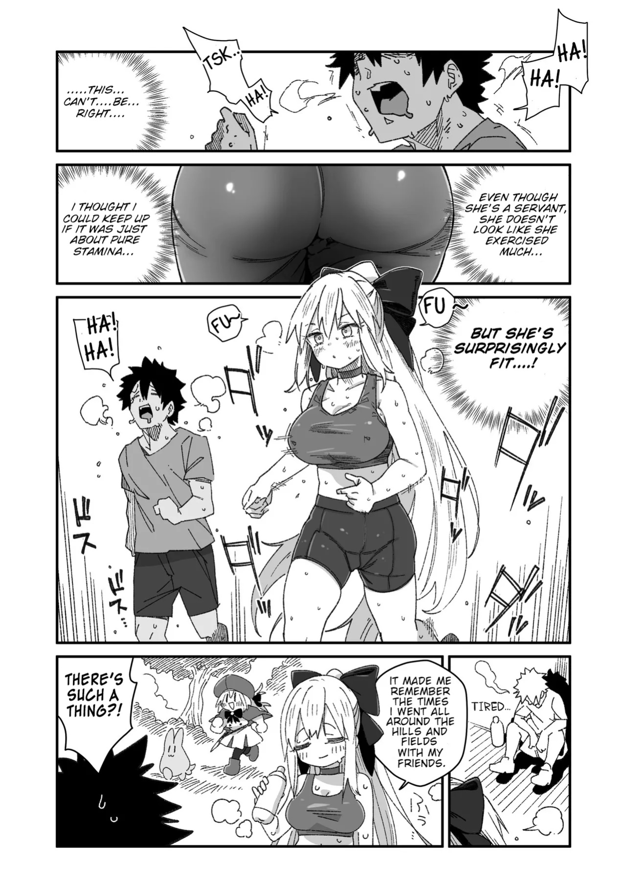 [Sarpaccio (Waira)] Morgan ga Otto to Issho ni Ase o Kaku Hon. | A Book about Morgan Getting Sweaty Together with Her Husband. (Fate/Grand Order)