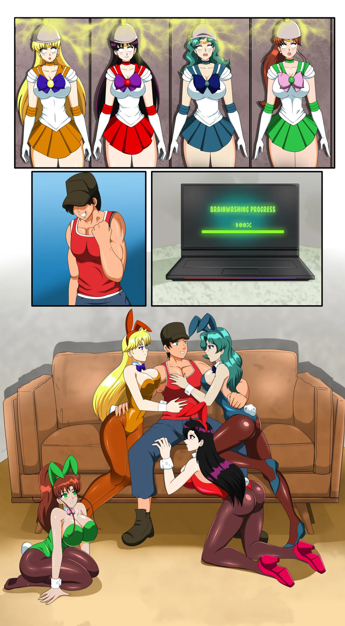 [dlobo777] Forming the Senshi Harem (Sailor Moon)