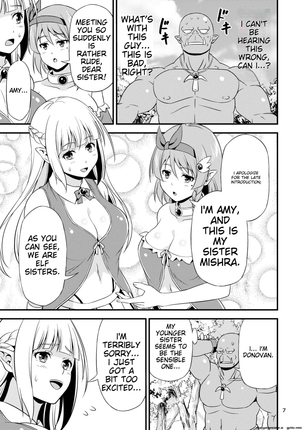 [Yudokuya (Tomokichi)] Hentai Elf Shimai to Majime Orc [MTL]