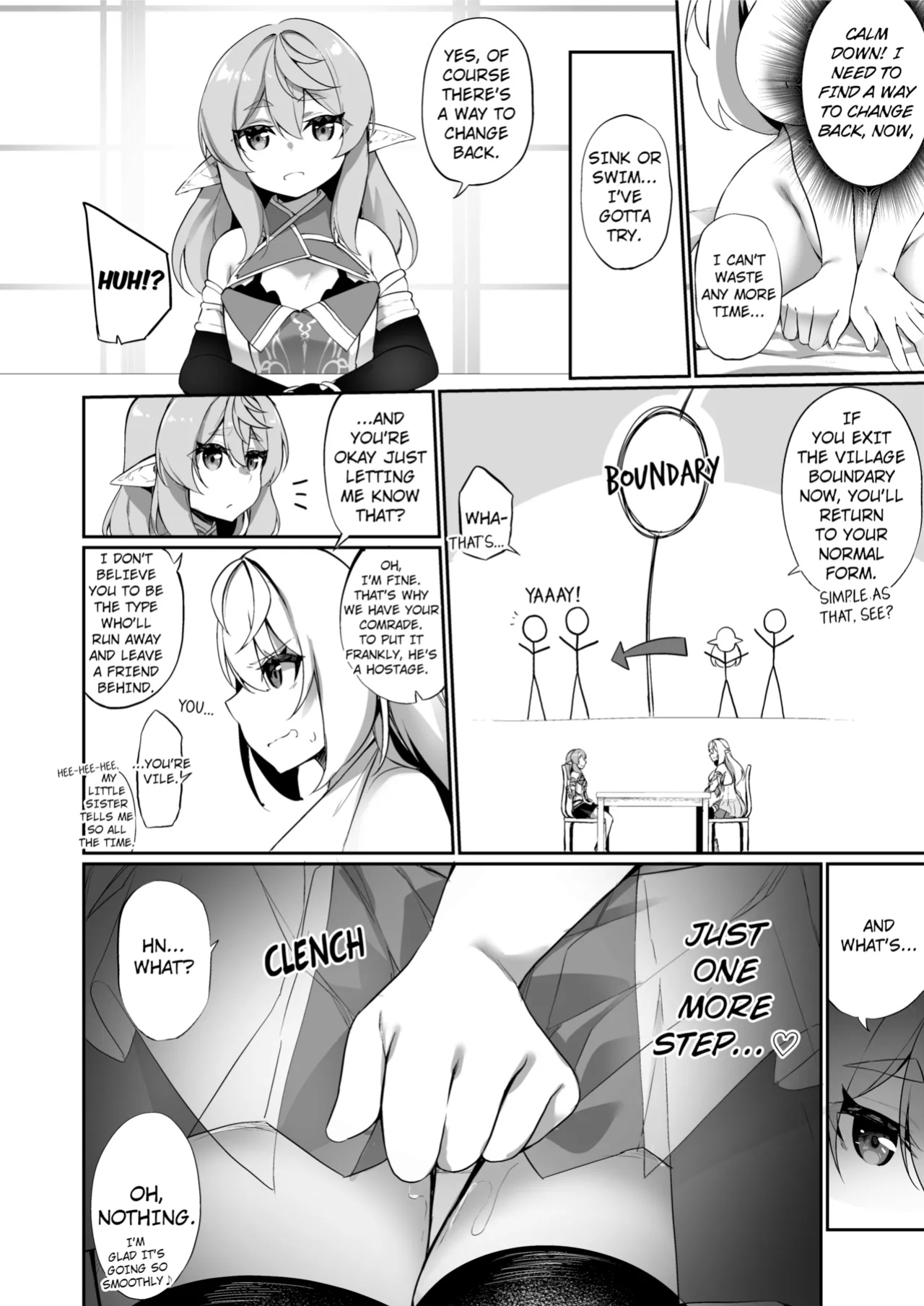 [Slime no Kanmuri (Kanmuri)] ♂ Boukensha-san ga ♀ Elf ni Sarete Shinyuu(Nakama) to Musubareru Hanashi | The Bonding Tale of ♂Adventurer-turned-♀Elf and Her Comrade [Uncensored]