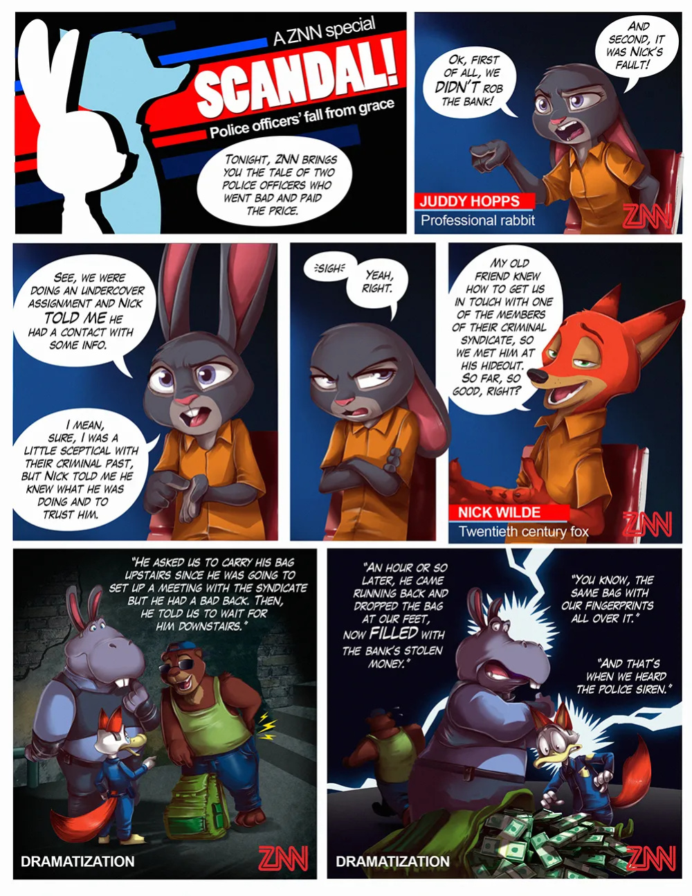 [Nauyaco, Land24] Guilty! Judy & Nick Go to Jail (Zootopia)