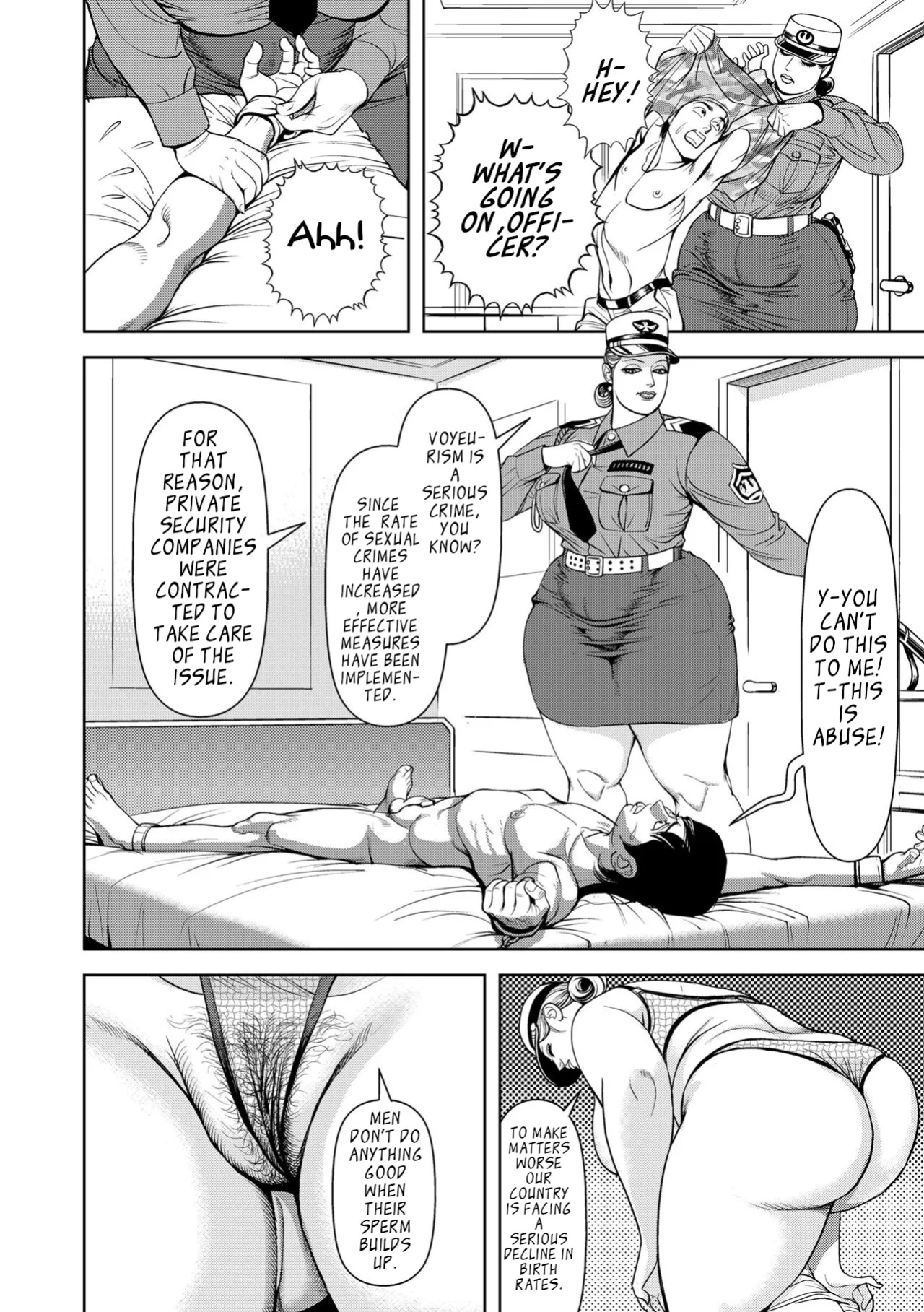 [Senor Daietsu] Kyojiri on'na keibi mitsugi no inryoku kenshū | Sexual Training [HentaiLLC]