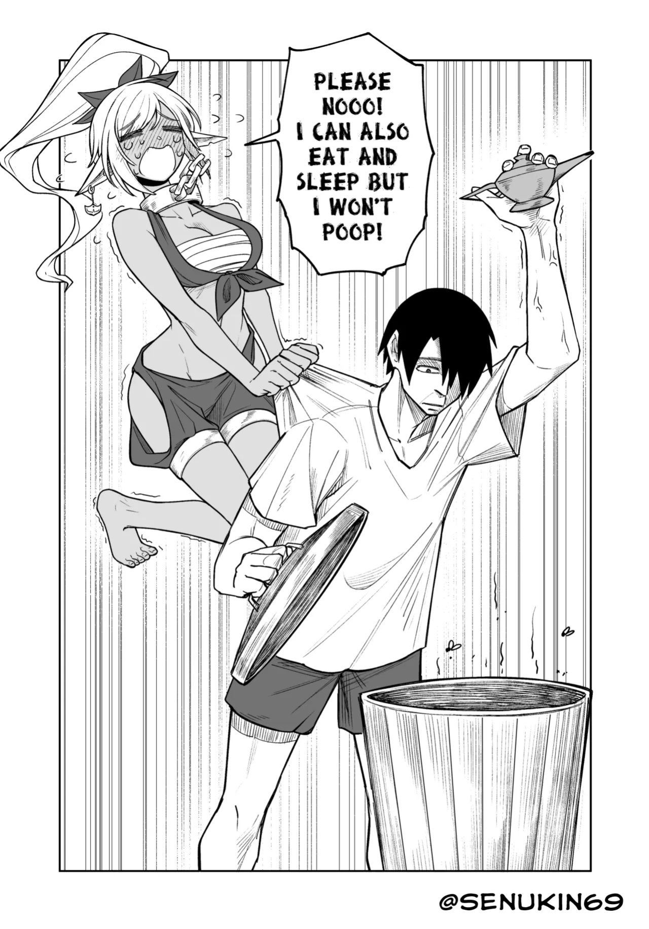 [Senukin] The Useless Genie and her intrusive-thoughts Master