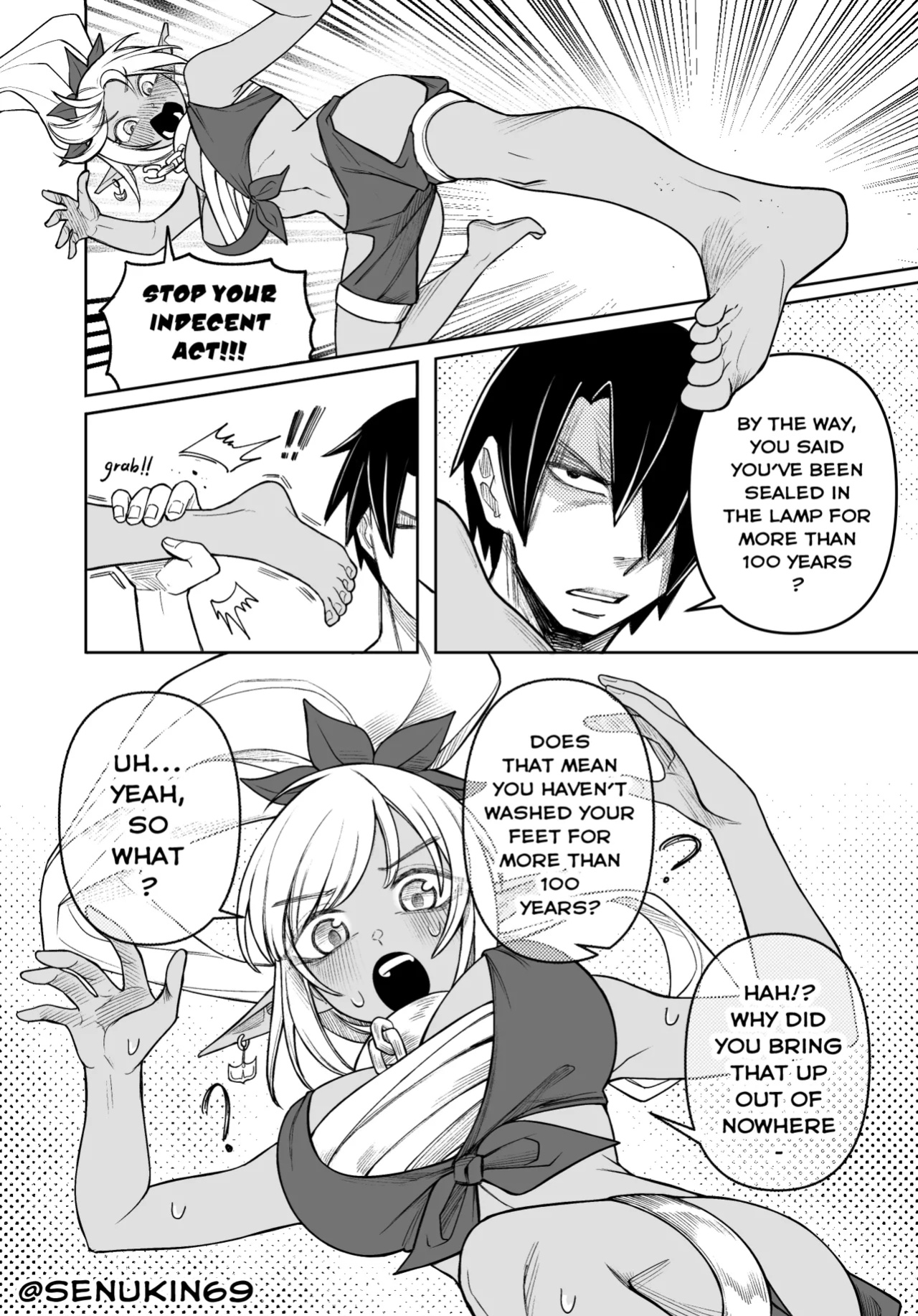 [Senukin] The Useless Genie and her intrusive-thoughts Master