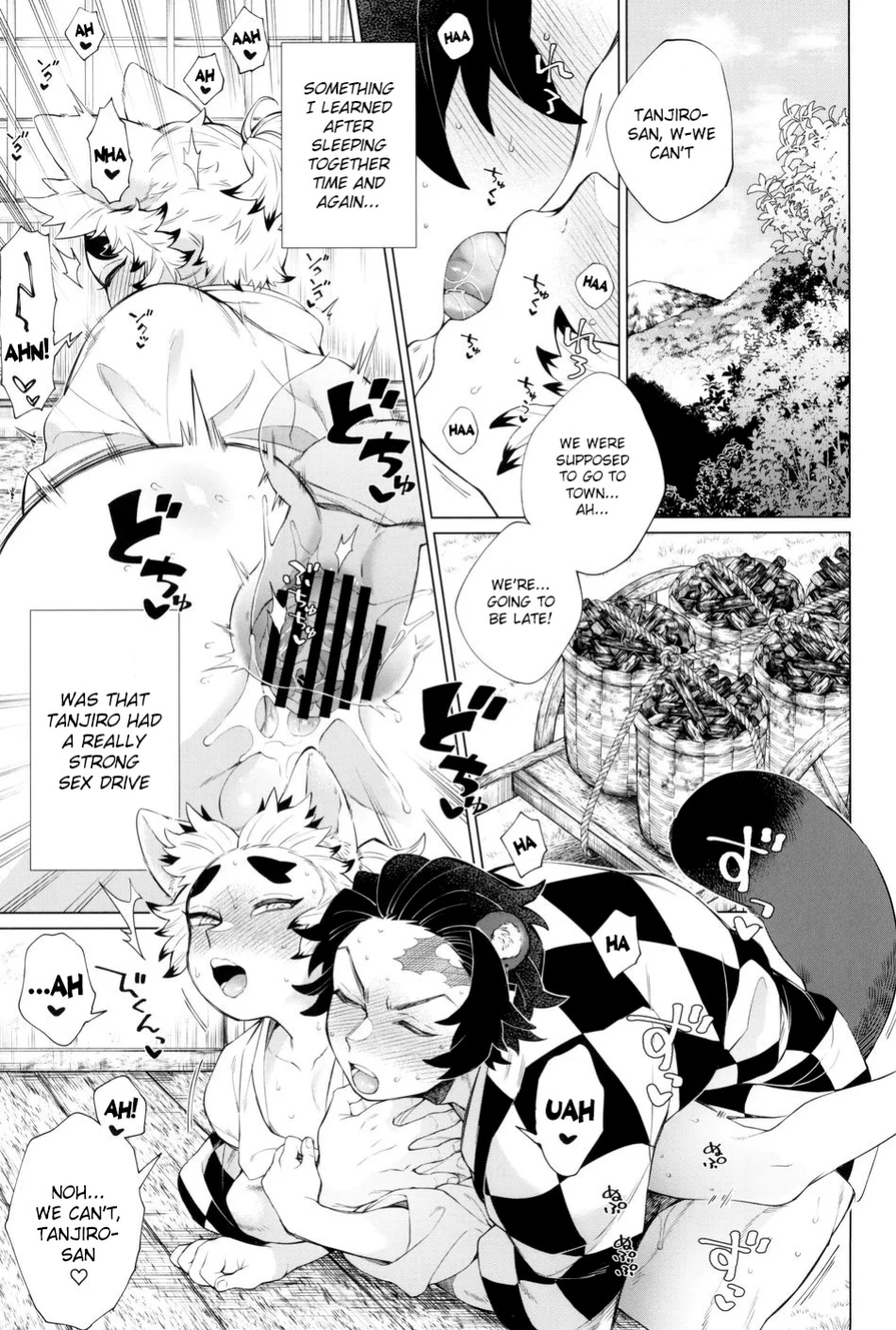 [Mekao (Den Meka)] Tanjirou-san Kodomo Atsukai Shinaide Kudasai | Tanjirou-san, Please Don't Treat Me Like a Child (Kimetsu no Yaiba) {Chin²}