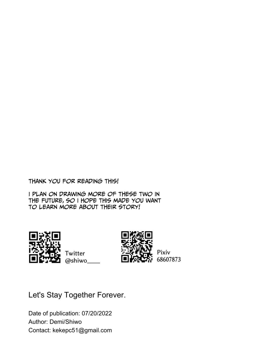 [Demi (Shiwo)] Let's Stay Together Forever