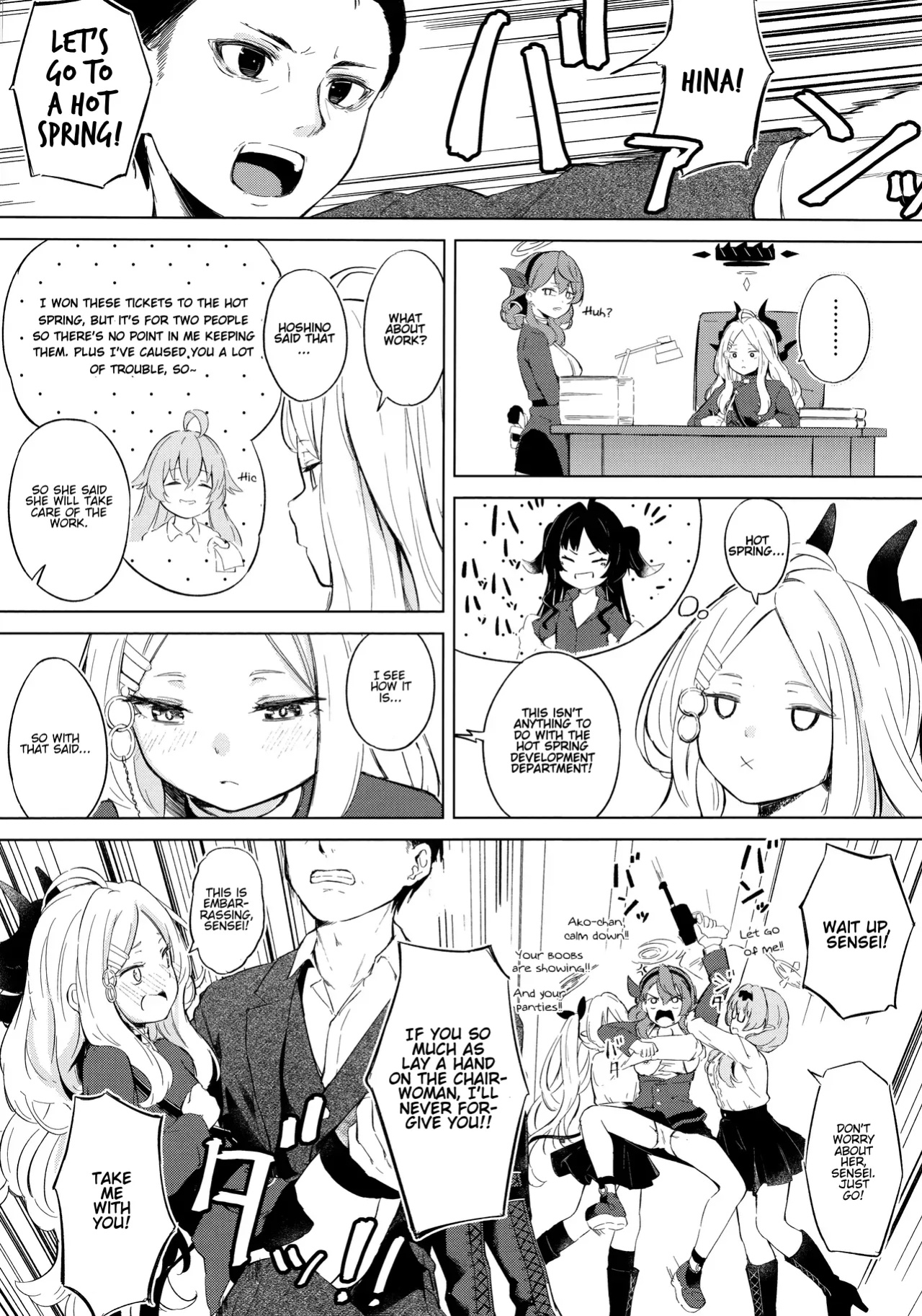 (C105) [Funiai-Ice (Funiai Riko)] Going to a steamy private outdoor hot spring with a clingy chairwoman (Blue Archive)