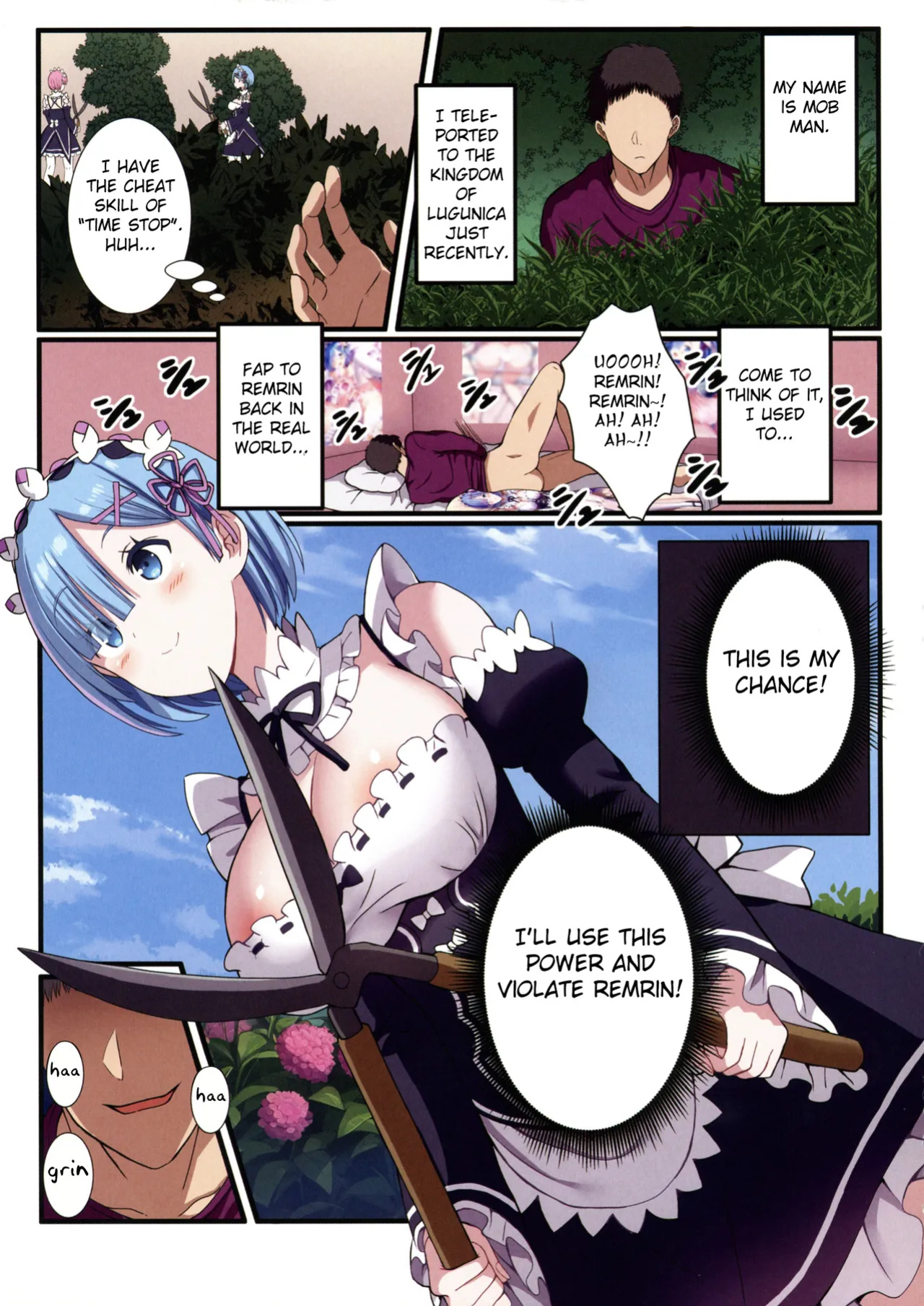 (C104) [Nanmin Festival (Gibuchoko)] Jikan Teishi sureba Rem-rin wa Ore no Mono! (Re:Zero kara Hajimeru Isekai Seikatsu) [FC]