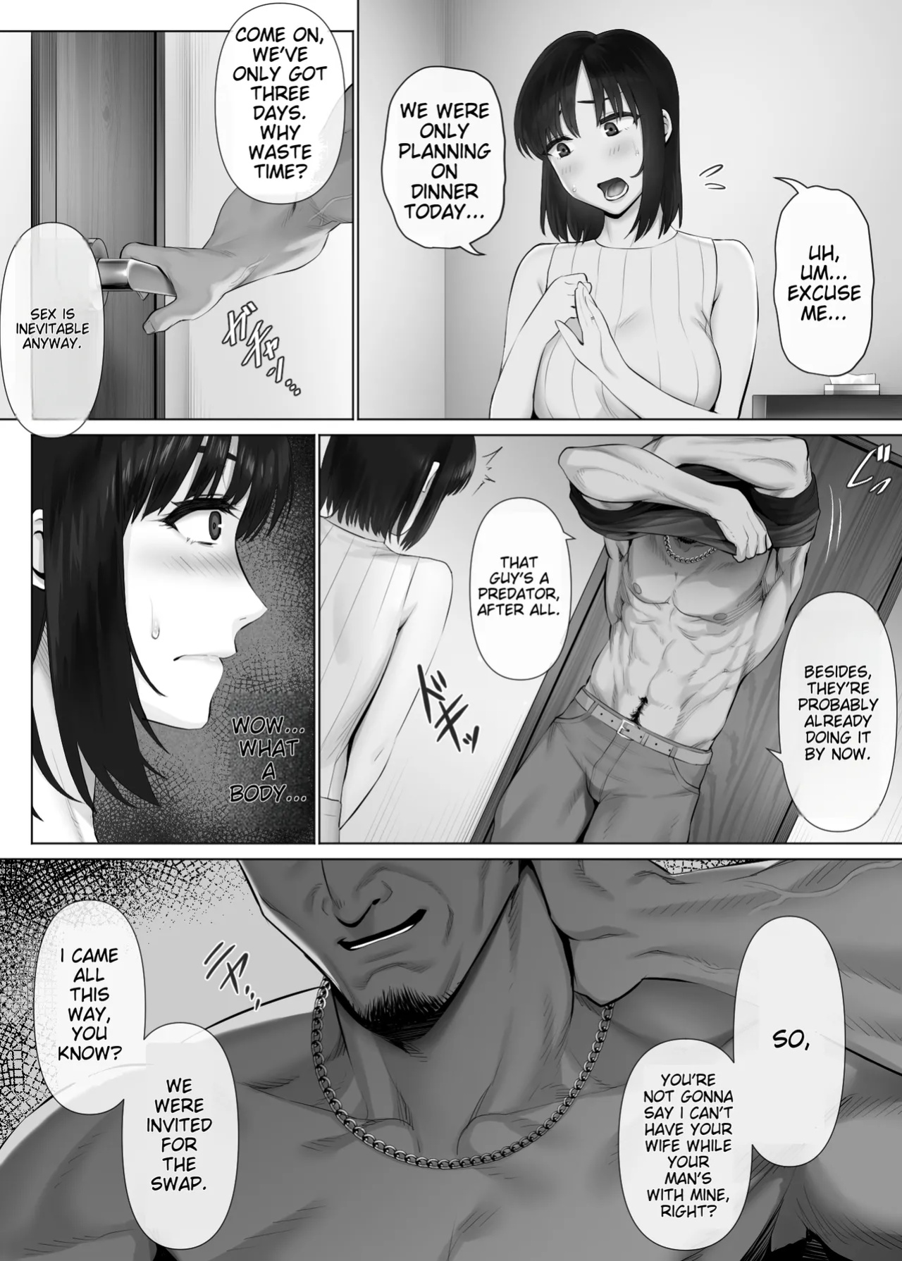 [Mitsumitsu Niku (Hikitogu)] LeveChi na Swapping 2 ~Hatsu Zecchou de Iki Kuruu Tsuma Hen~
