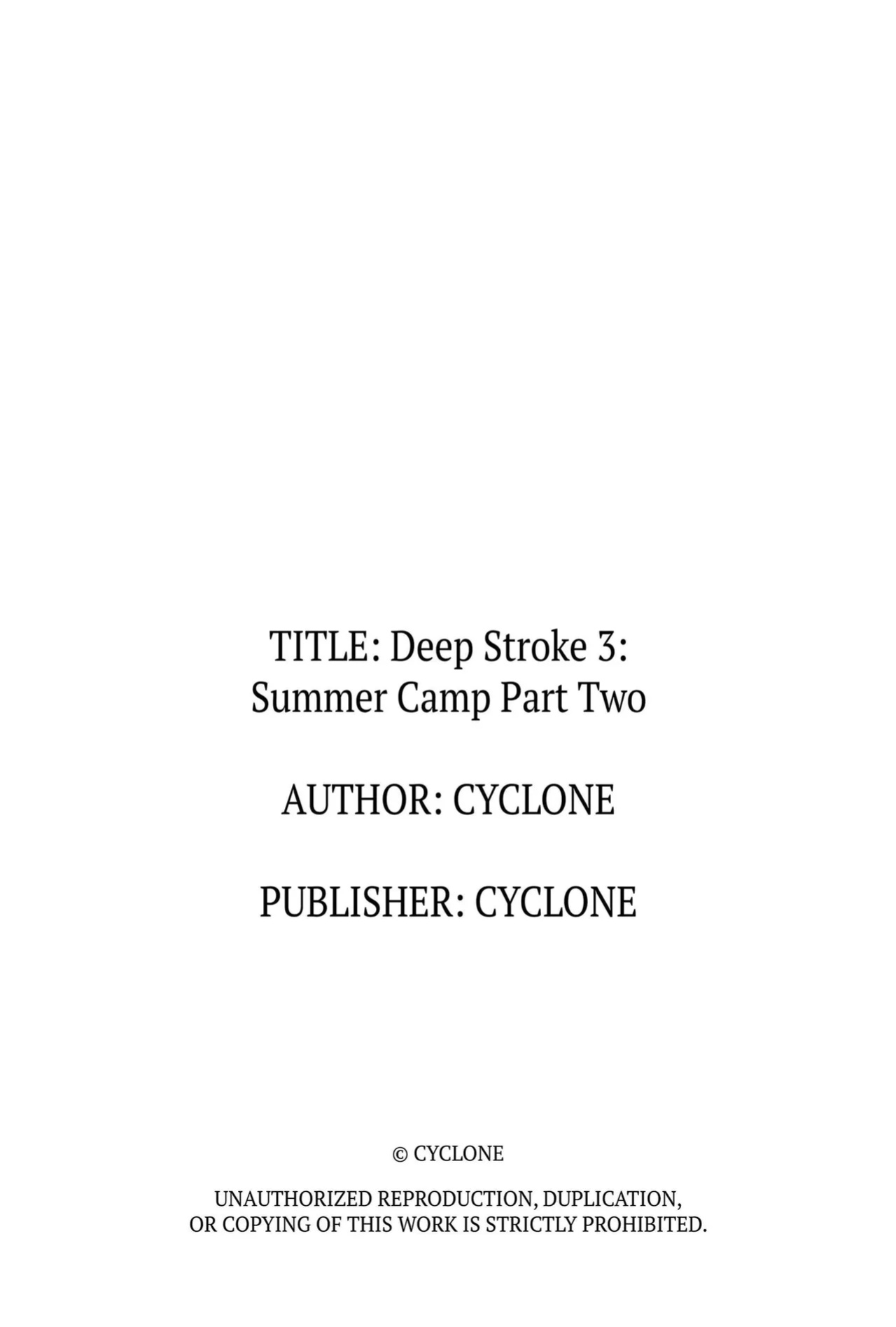 Deep Stroke 3: Summer Camp Part Two