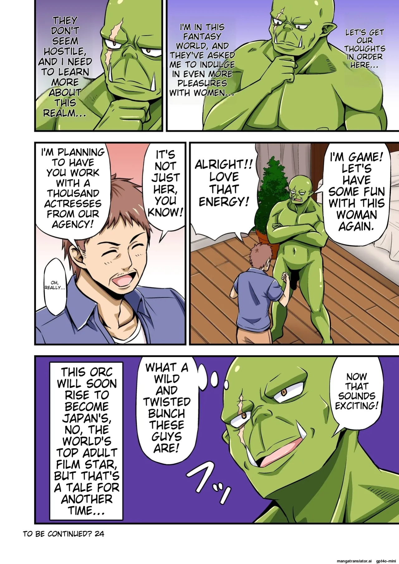 [Yudokuya (Tomokichi)] AV no Satsuei Genba ni Zetsurin Orc ga Isekai Teni Shite Shimatta Hanashi. [MTL]