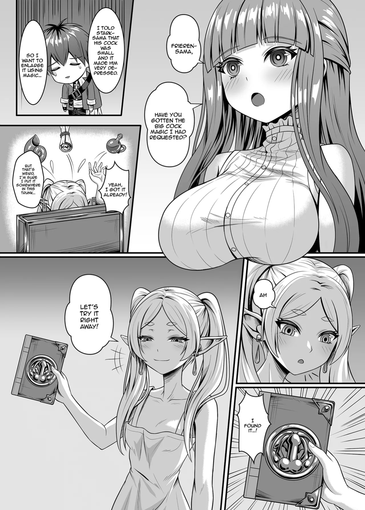 [TSFLAB (Tako Seijin)] Frieren no Kyokon Mahou | Frieren's Big Dick Magic (Sousou no Frieren)