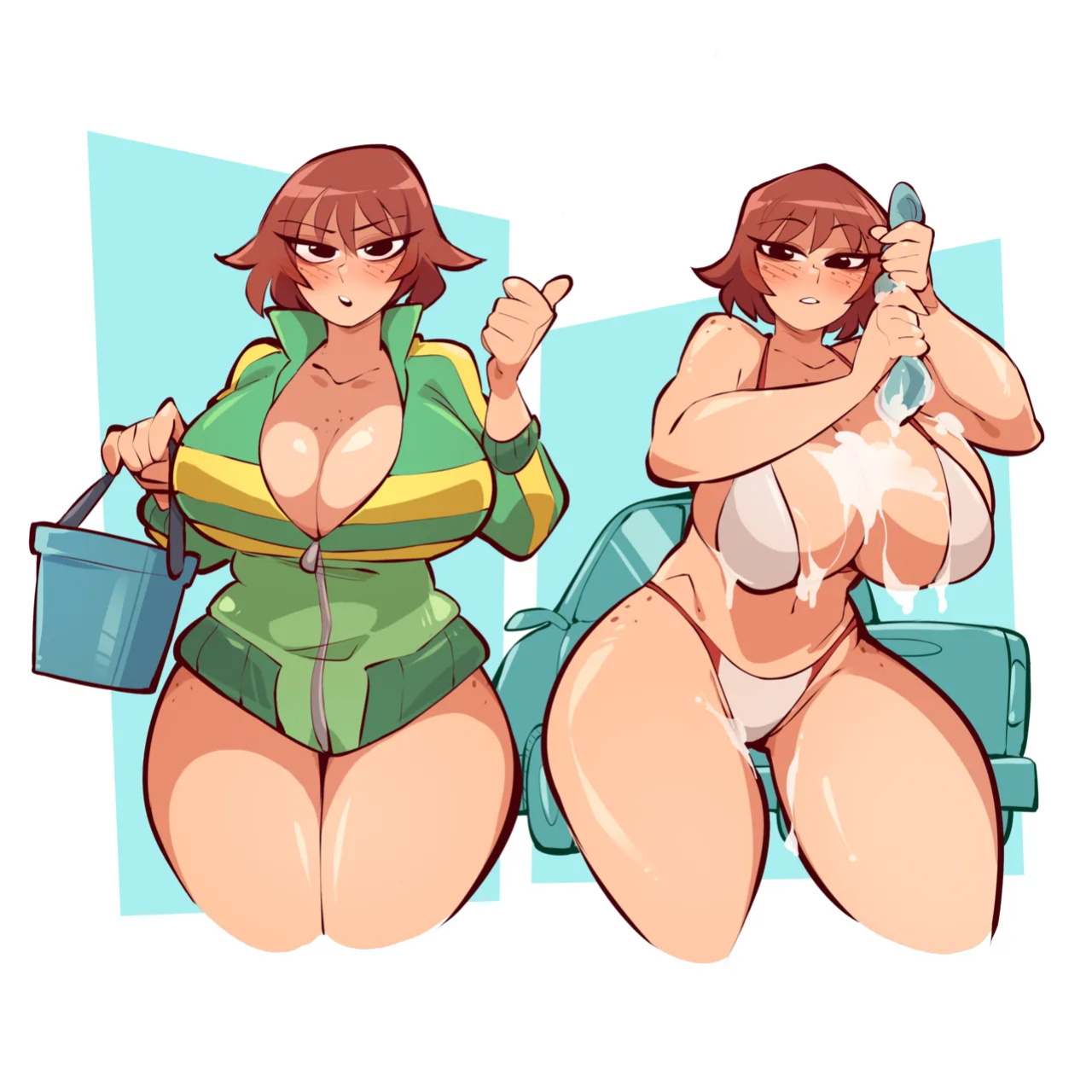 [SaucyMojo] Kim Pine's Car Washing (Scott Pilgrim)