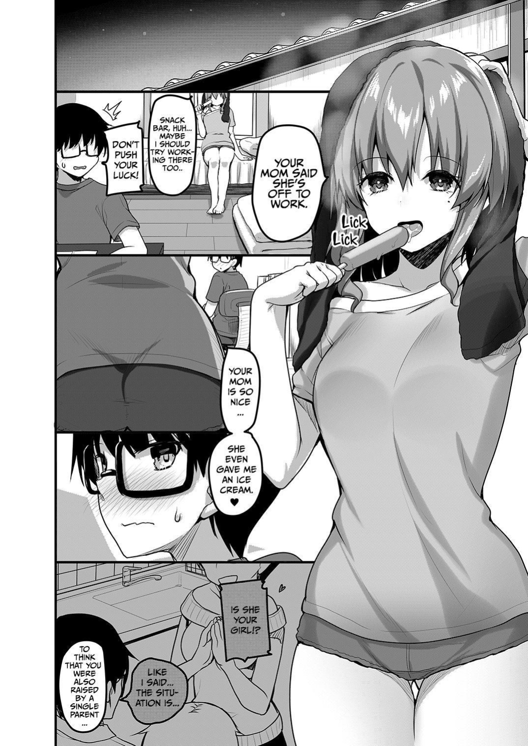 [Tegomental (Akahito)] Futari no Ouchi Iede Musume to Doutei-kun no Torokeru Natsu | The Melty Summer of a Runaway Gal and a Virgin Guy [rubber_user]