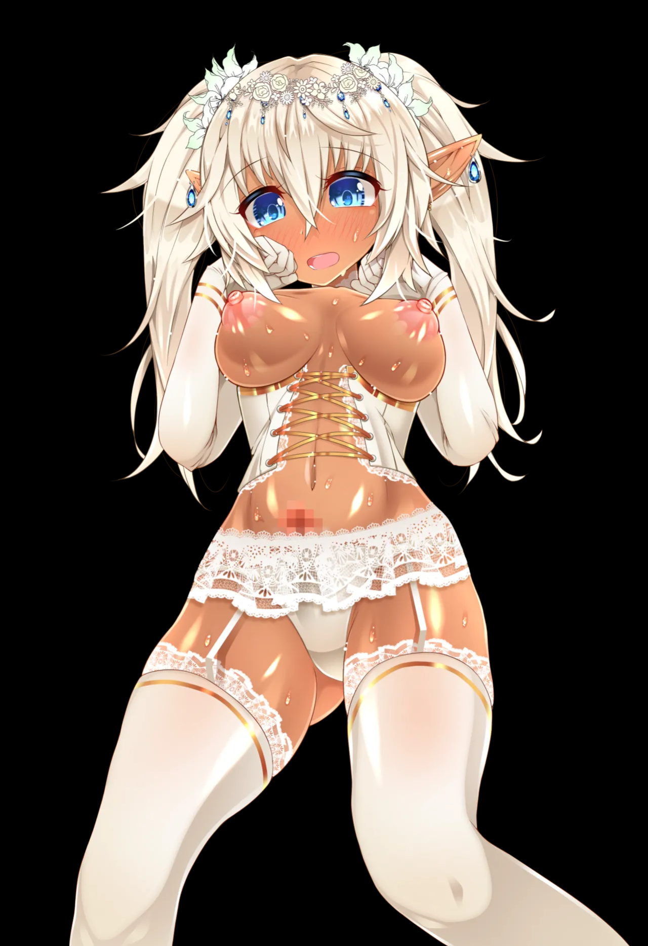 Shojo de dōtei de mi seitsū no futanari dākuerufu-chan ga rezuhāremu ni tatakikoma reru ohanashi