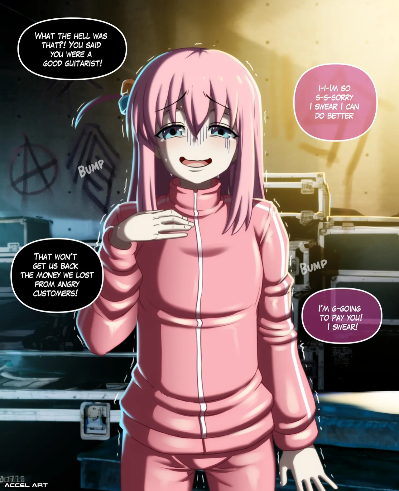 [Accel Art] Waifu Metamorphosis - Hitori Goto (Bocchi the rock) [English + textless]