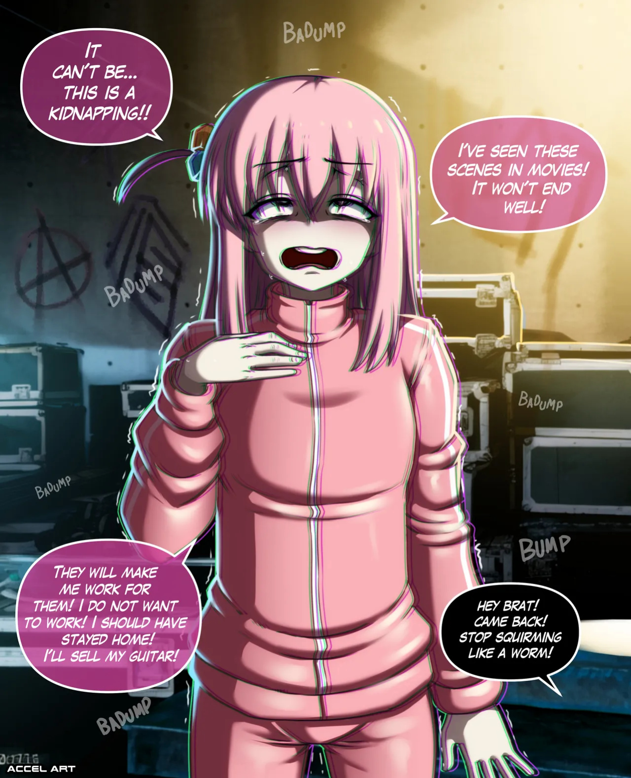 [Accel Art] Waifu Metamorphosis - Hitori Goto (Bocchi the rock) [English + textless]