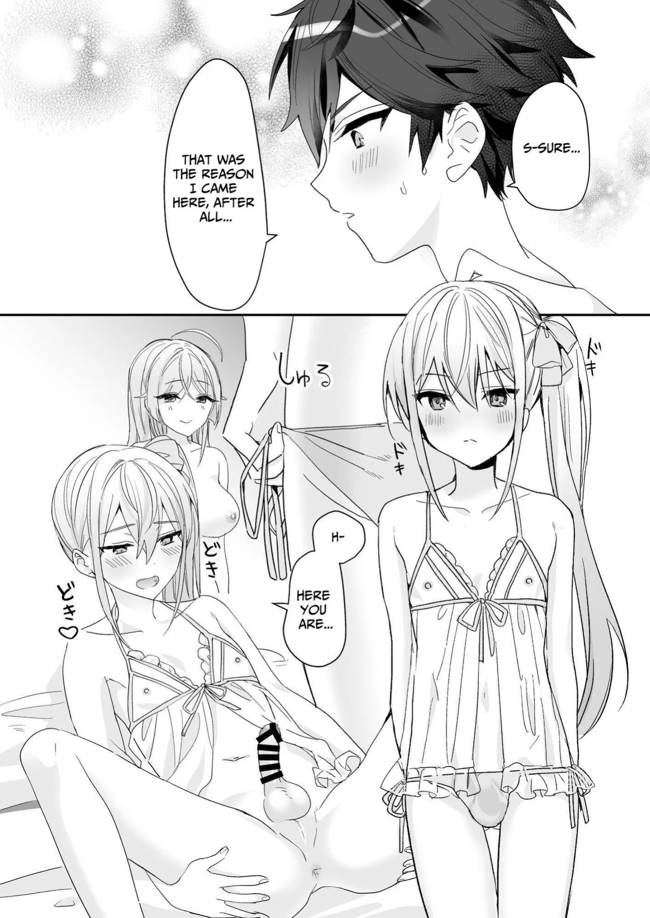 [Sokuochi Shoujo (Kagamino Mochiko)] Josou Shounen to Ama Seme Onee-san | Crossdressing Guy and Sweetly Aggressive Woman [Mahou Shoujon't]