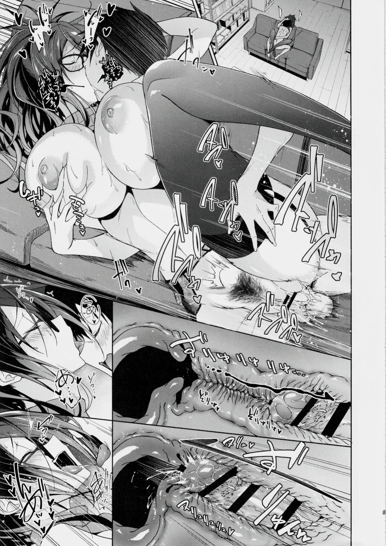 [Alkaloid no Baketu (Mizoguchi Gelatin)] Kyonyuu Megane Dosukebe Oneee-san ni Fudeoroshi Gyaku Ra Sex de Moteasobareru. | Teased and Toyed with by a Busty, Glasses-wearing, Lewd Older Sister in Reverse Virginity-Loss Sex. [RestScans]