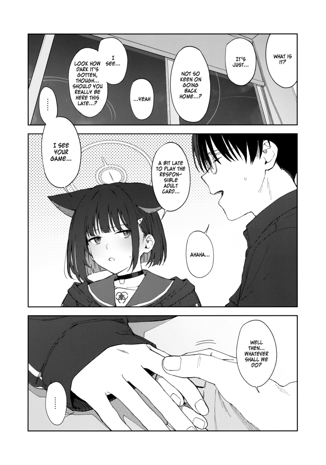 (C104) [Titano-makhia (Mikaduchi)] Konya wa Kuroneko to. | A Night with a Black Cat. (Blue Archive) [SDF]