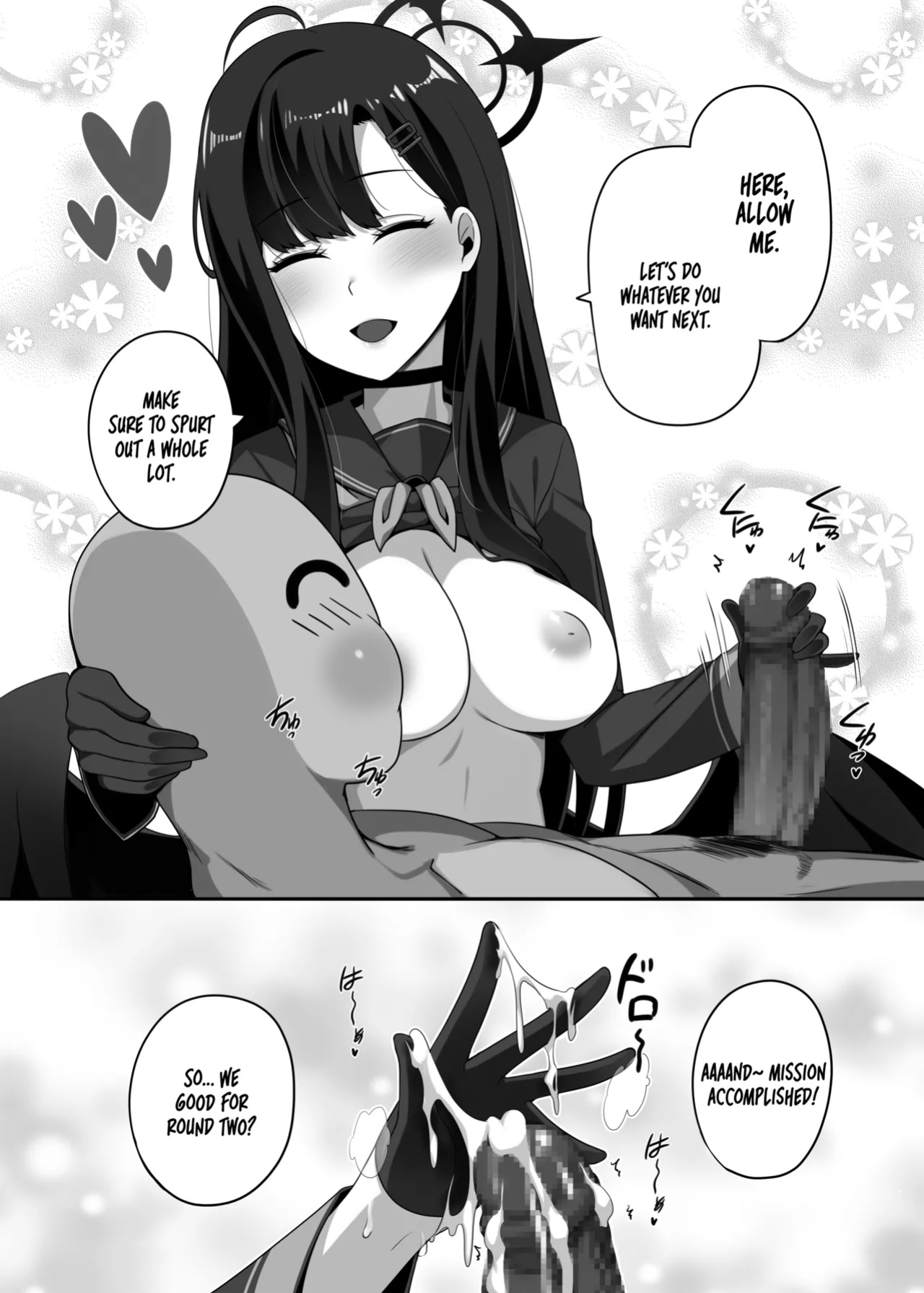 [Anmonkan (Darkmaya)] Shasei wa Seigi | Ejaculation is Justice (Blue Archive) [Tea Party Scans]
