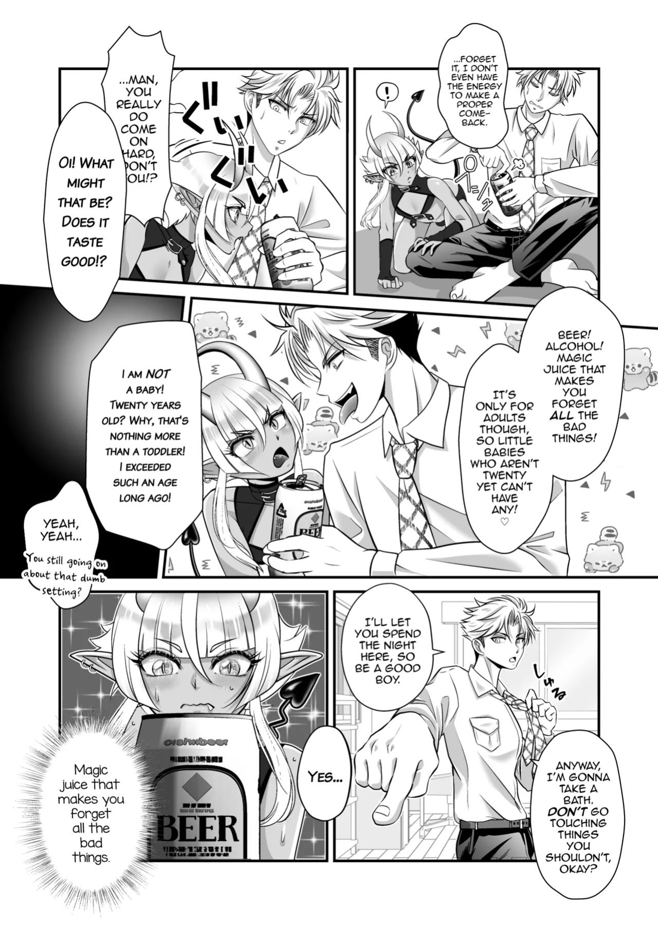 [Shounen Marionette (Kuonji Shutaka)] Shukudai de Ningen to Ecchi suru Inma-kun ♂-tachi no Hon: "Inma no Kizoku nara Gakkou no Shukudai nante Rakushou!... na Hazu" [mysterymeat3]