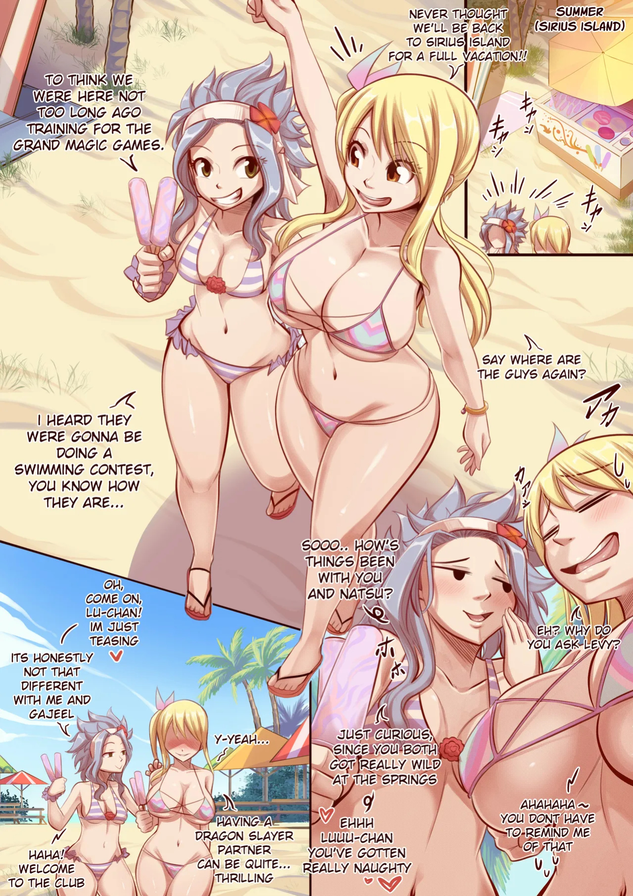 [Joshdinobarney] Summer Dragon Taming Doujin (Fairy Tail) [Uncensored]