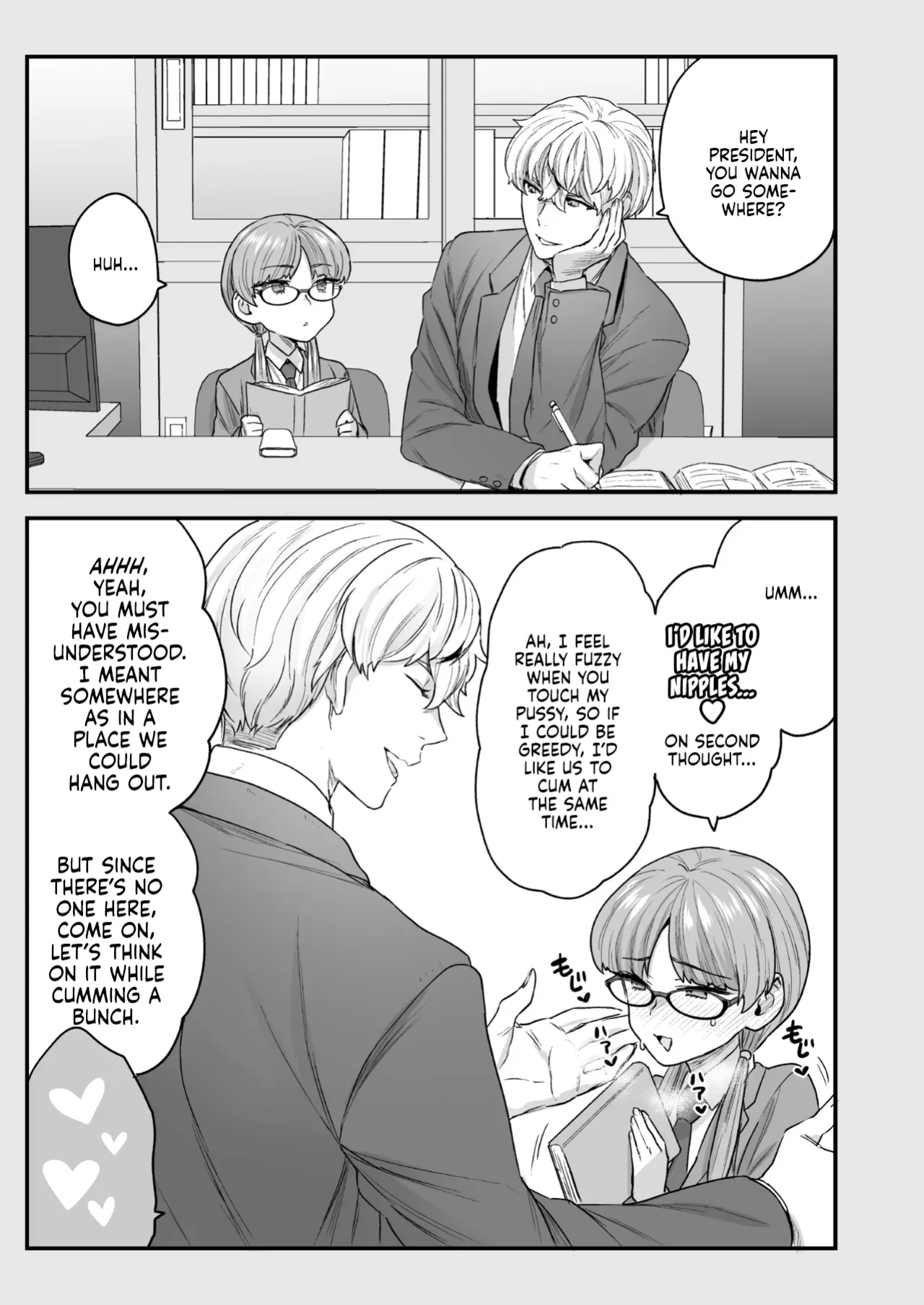 [Sayonara Hornet (Yoshiragi)] Iinchou to Mitsuda-kun Soushuuhen 1 + alpha | The Class President and Mitsuda-kun Compilation 1 + alpha [rez_a]