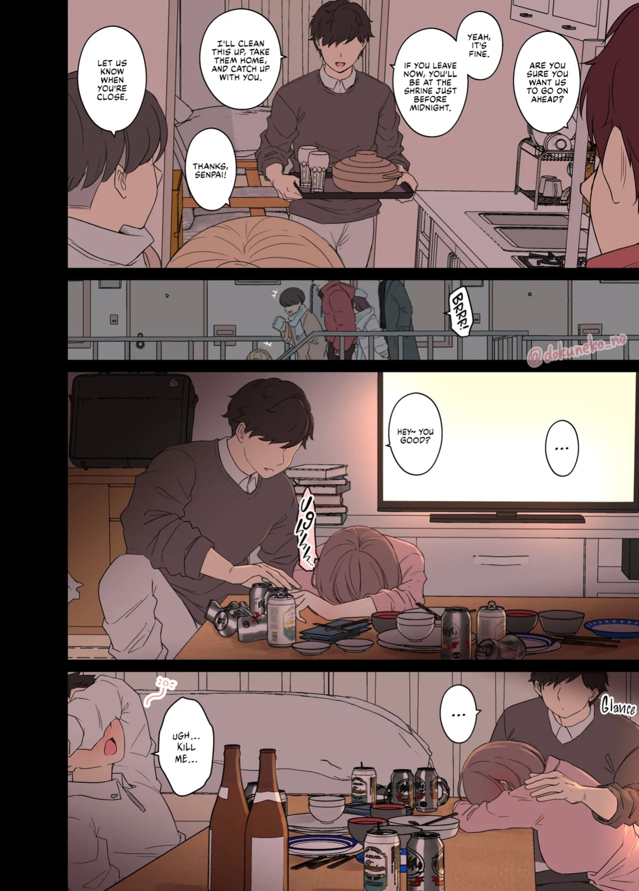 [Dokuneko Noil] Zemi no Bounenkai (Zenpen) | New Year's Party with the Study Group (Part 1) [Fap It Scans]
