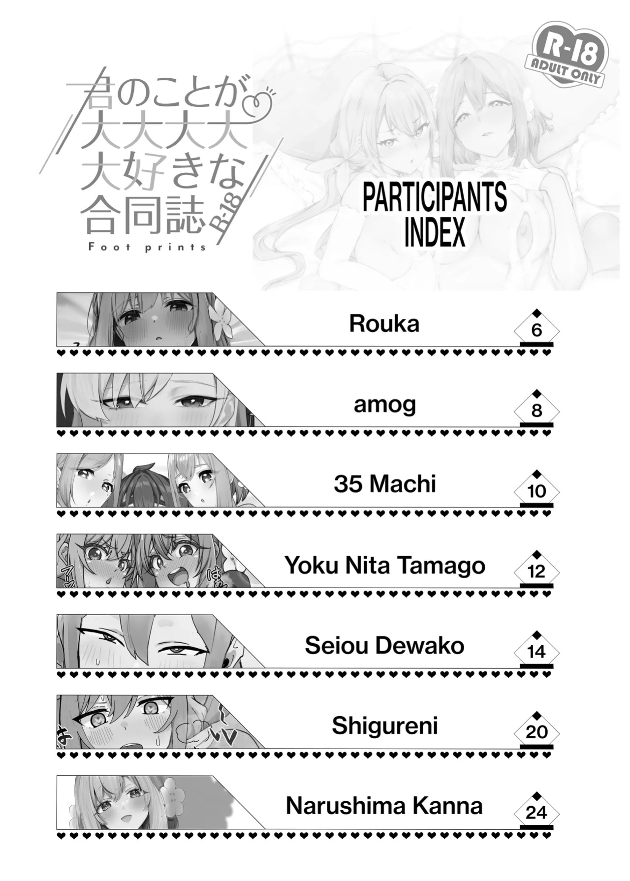 [Footprints (Various)] Kimi no Koto ga Daidaidaidaidaisuki na Goudoushi R-18 (Dai 0-shou) | The R-18 Collab Book That Really, Really, Really, Really, Really Loves You (Chapter 0) (Kimi no Koto ga Daidaidaidaidaisuki na 100-nin no Kanojo) [The Blavatsky Pr