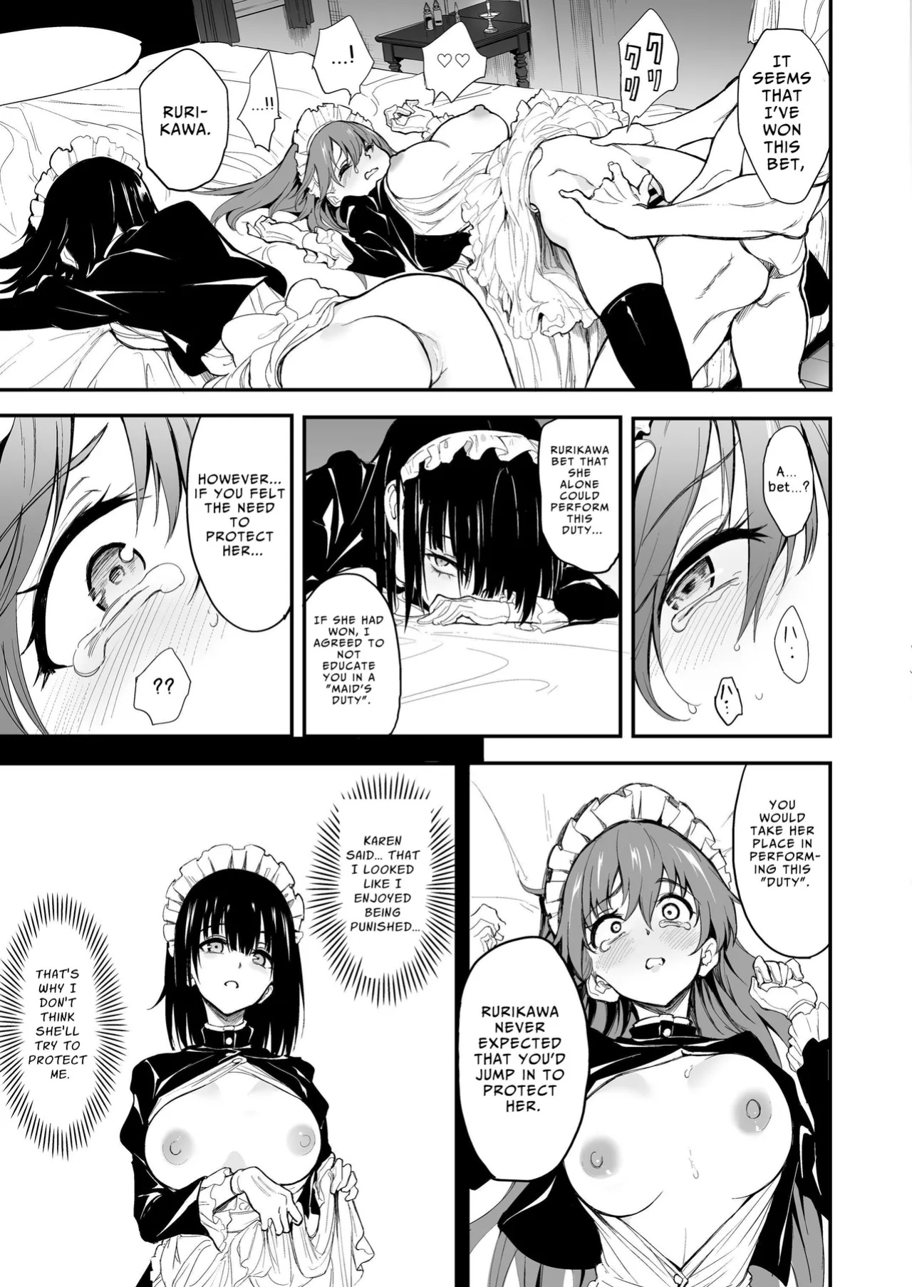 [Kyockchokyock (Kyockcho)] Maid Kyouiku. 7 -Botsuraku Kizoku Rurikawa Tsubaki- | Maid Education 7 -Fallen Aristocrat Rurikawa Tsubaki- [Benri]