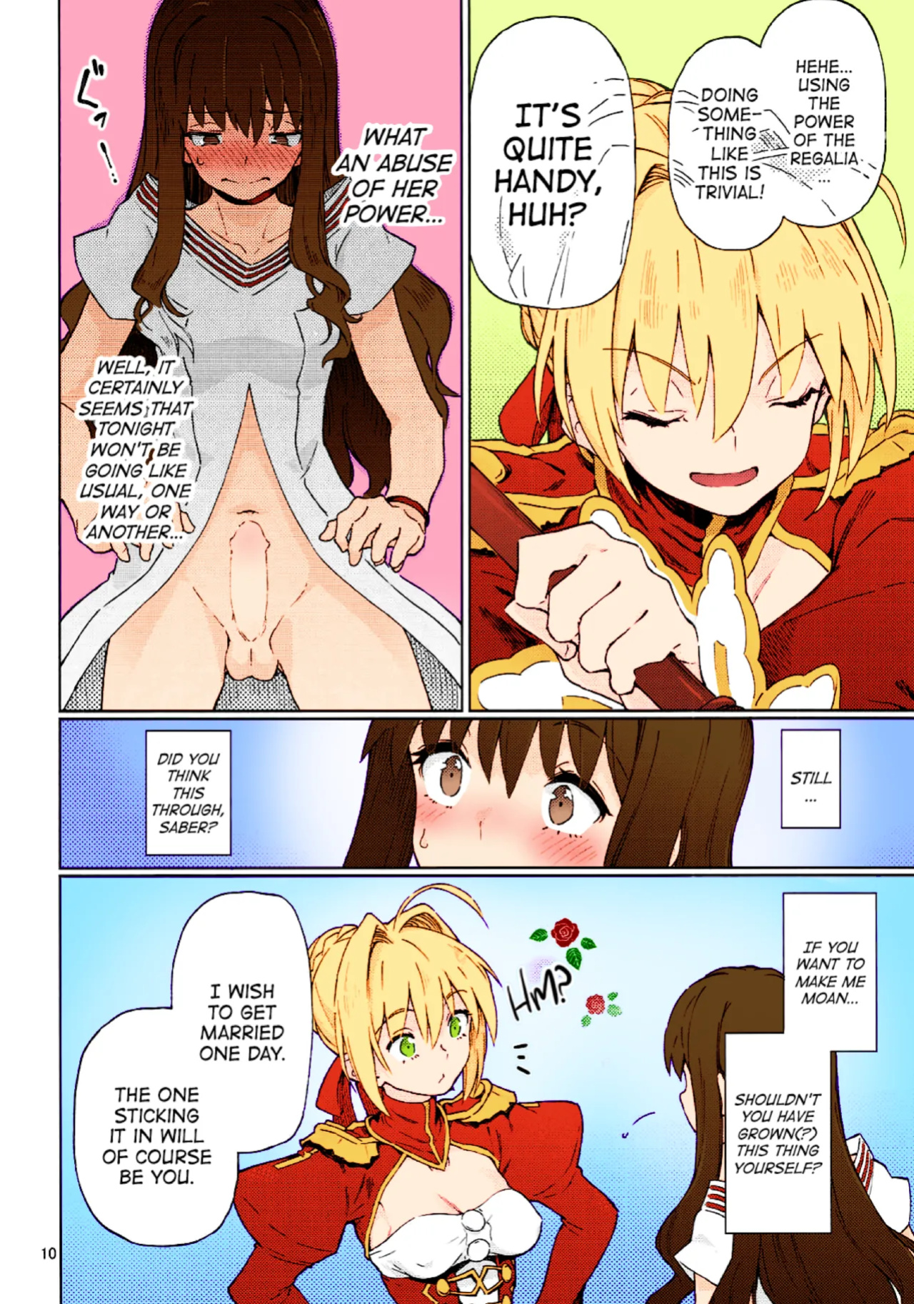 (COMIC1☆11) [Gokusaishiki (Aya Shachou)] Koutei Tokken sEXtella | Imperial Privilege sEXtella (Fate/EXTELLA) [ATF] [Colorized]