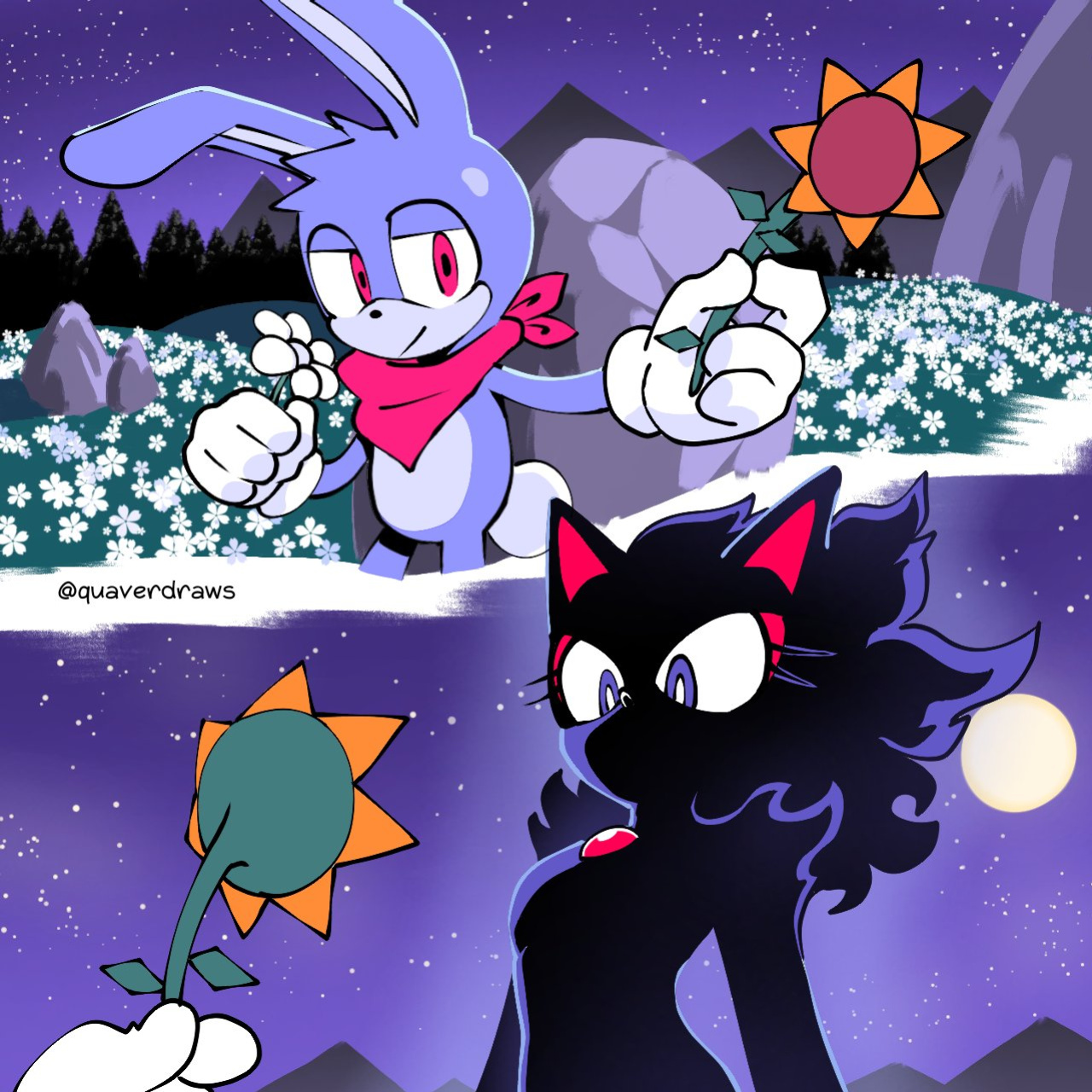 [Quaverdraws | QuaverNSFW] Prototype Sonic x Prototype Blaze