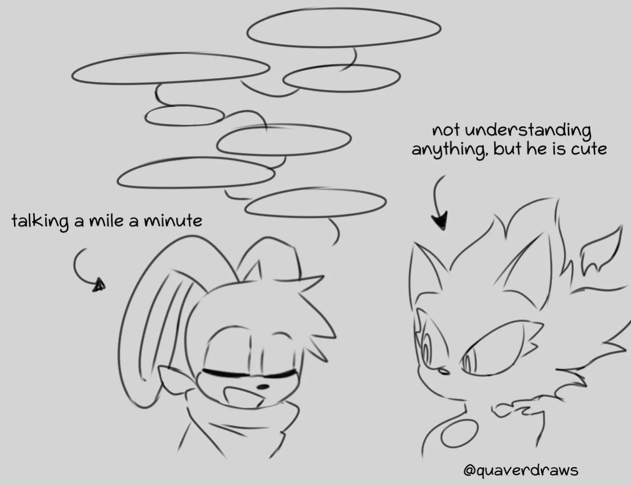 [Quaverdraws | QuaverNSFW] Prototype Sonic x Prototype Blaze