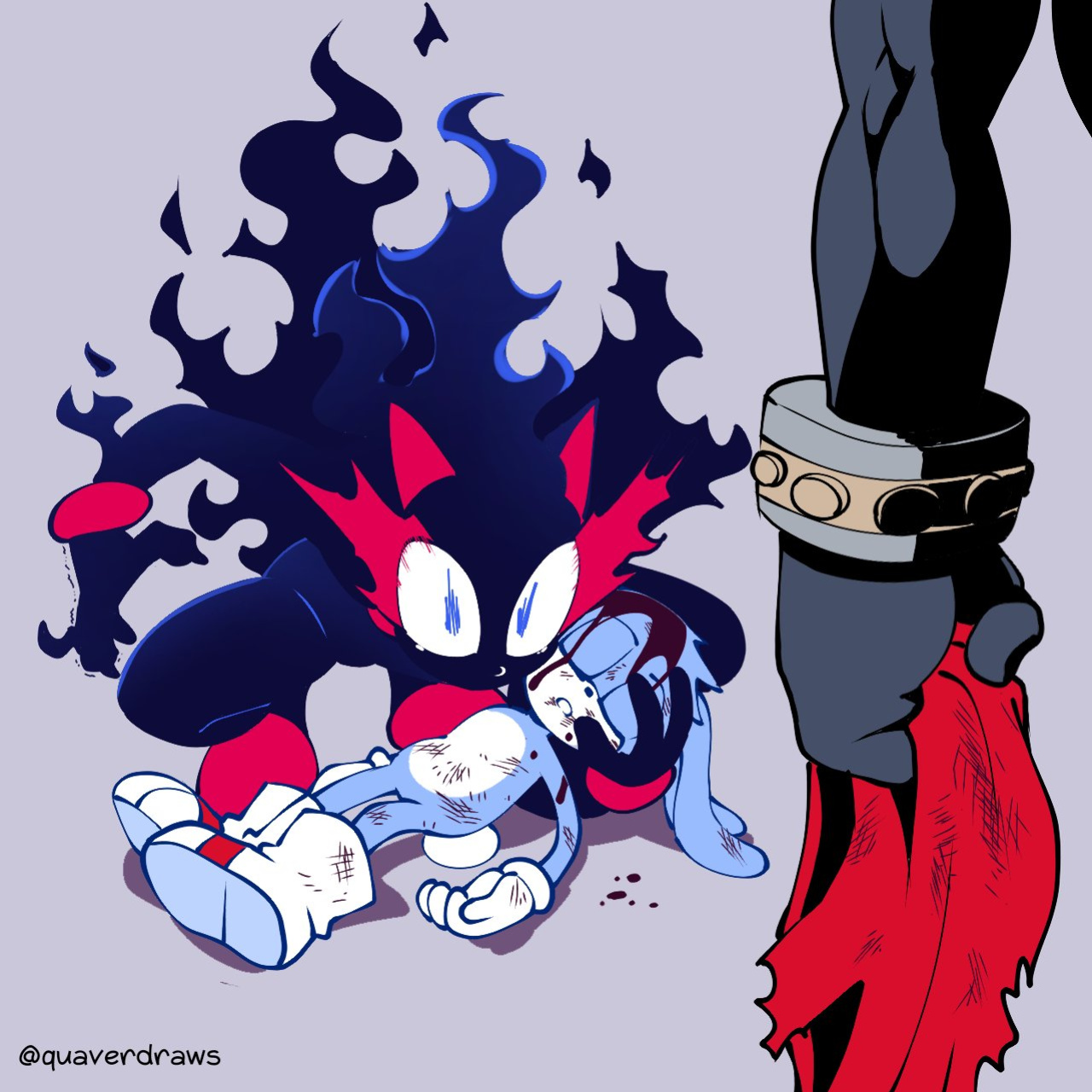 [Quaverdraws | QuaverNSFW] Prototype Sonic x Prototype Blaze