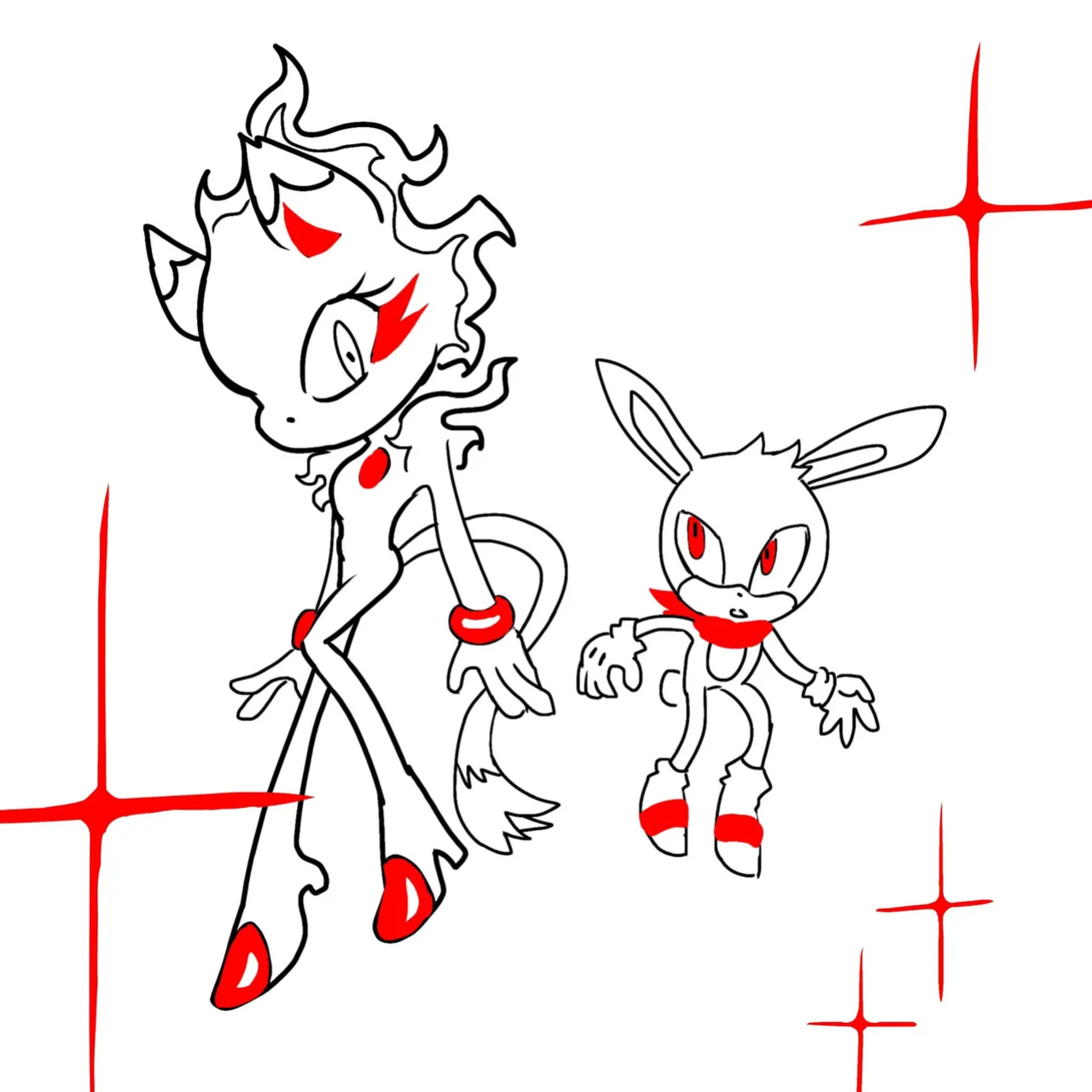 [Quaverdraws | QuaverNSFW] Prototype Sonic x Prototype Blaze