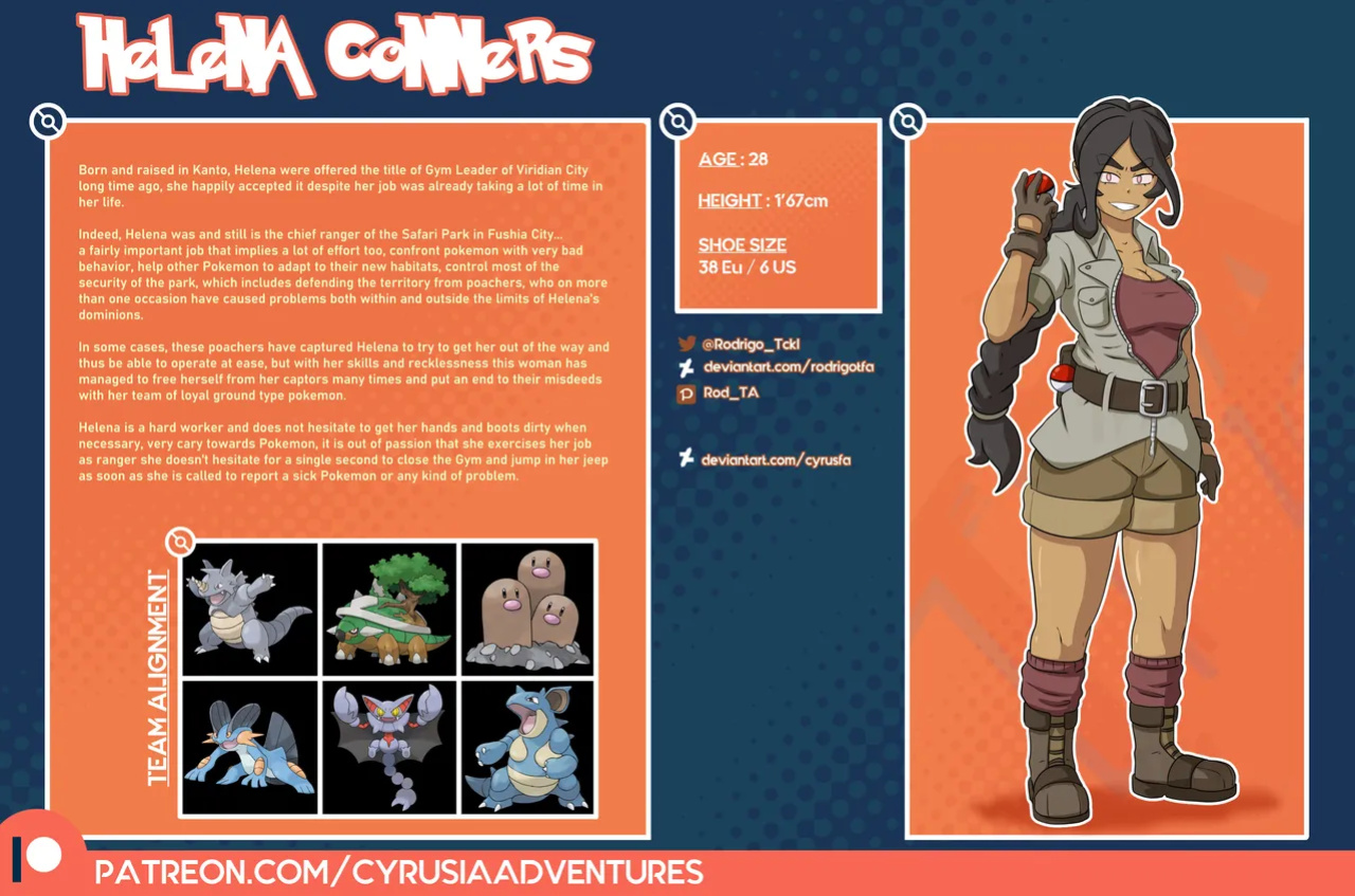 [rodrigotfa] 1. Cyrusia's Adventures / Lore Infos / Character Sheets / New Gym Leaders