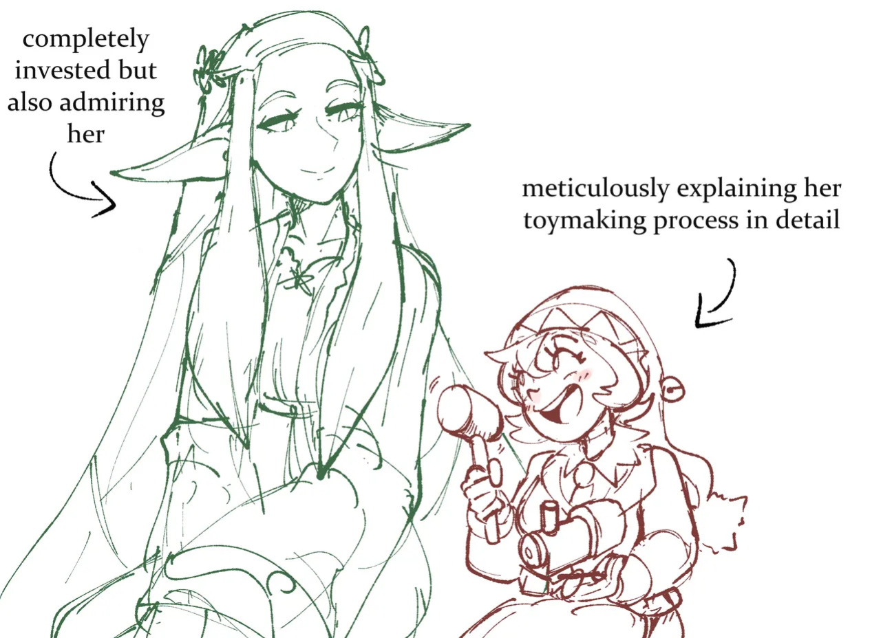 [jsketch12 art] Epic Santa Elf x Fantasy Elf Yuri