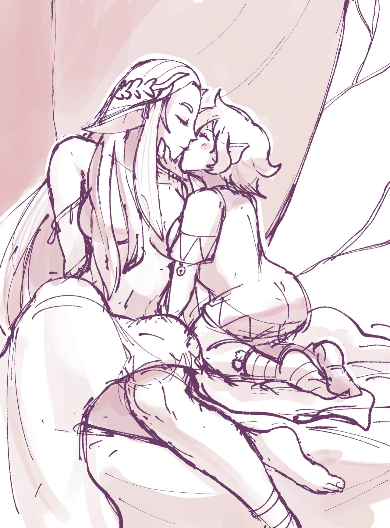 [jsketch12 art] Epic Santa Elf x Fantasy Elf Yuri