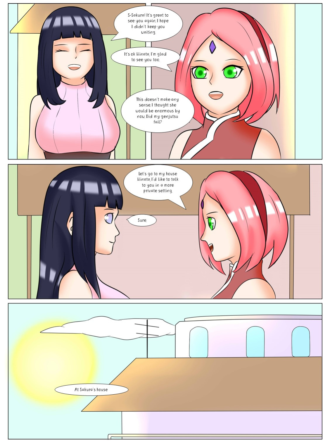 Sakura, Hinata, Tsunade weight gain