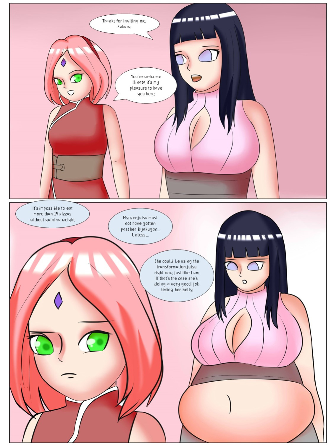 Sakura, Hinata, Tsunade weight gain