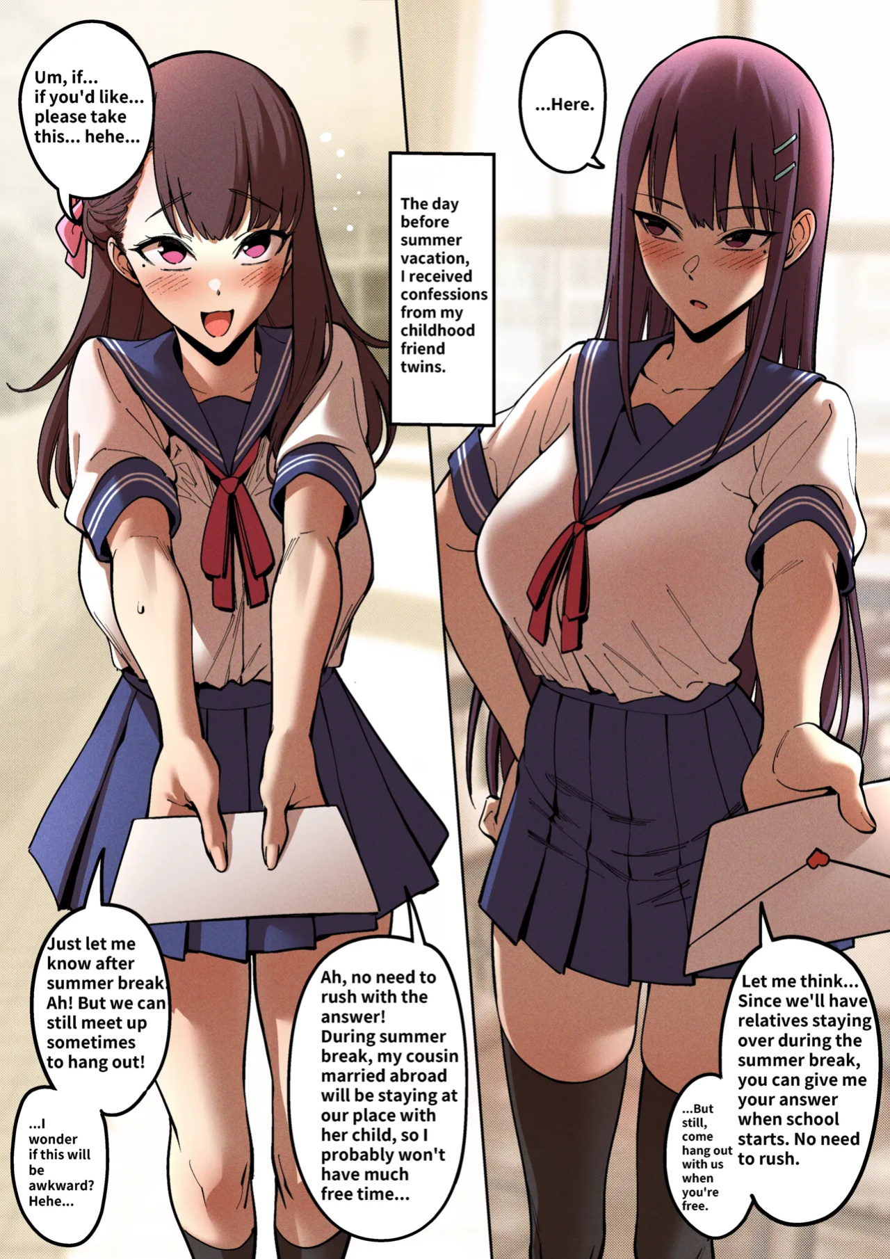 Summer Vacation with the Twin Childhood Friend 1 & 2