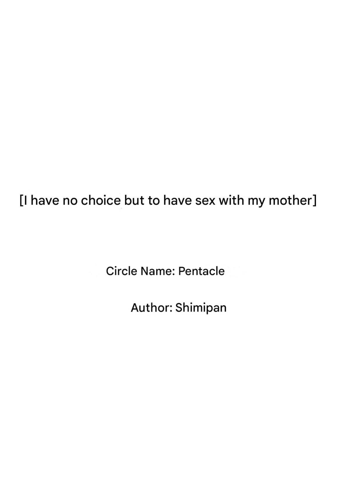 [Pentacle (Shimipan)] Shikatanaku kāchan to sekkusu shimasu - I Have No Choice But to Have Sex with My Mother [DarklordMTLs]